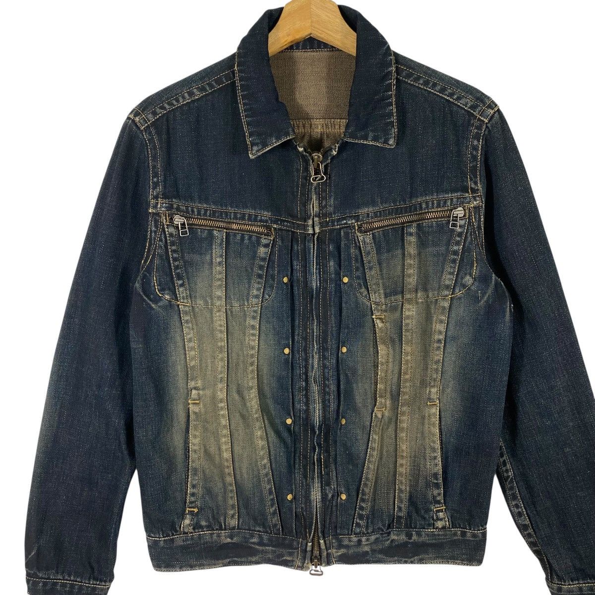 Japanese Brand Vintage Irish Denim Button Jacket Size 3 Blue Colour Size US M / EU 48-50 / 2 - 4 Thumbnail
