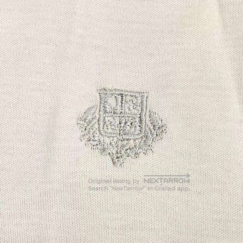 Loro Piana Loro Piana Pale Yellow Logo Embroidered Cotton Crew Neck S Size S / US 4 / IT 40 - 5 Thumbnail