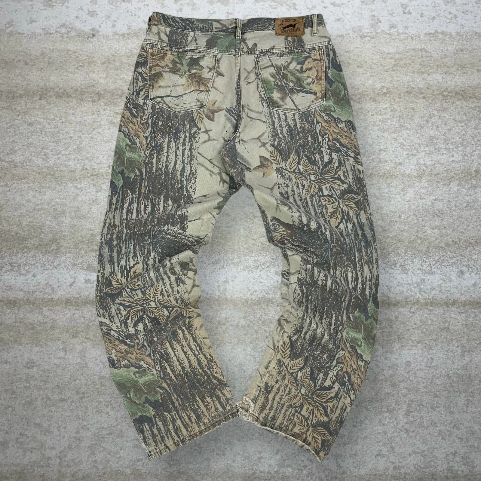 Vintage 90s Realtree Jeans 34x32 Baggy Wide Leg Fit Camo
