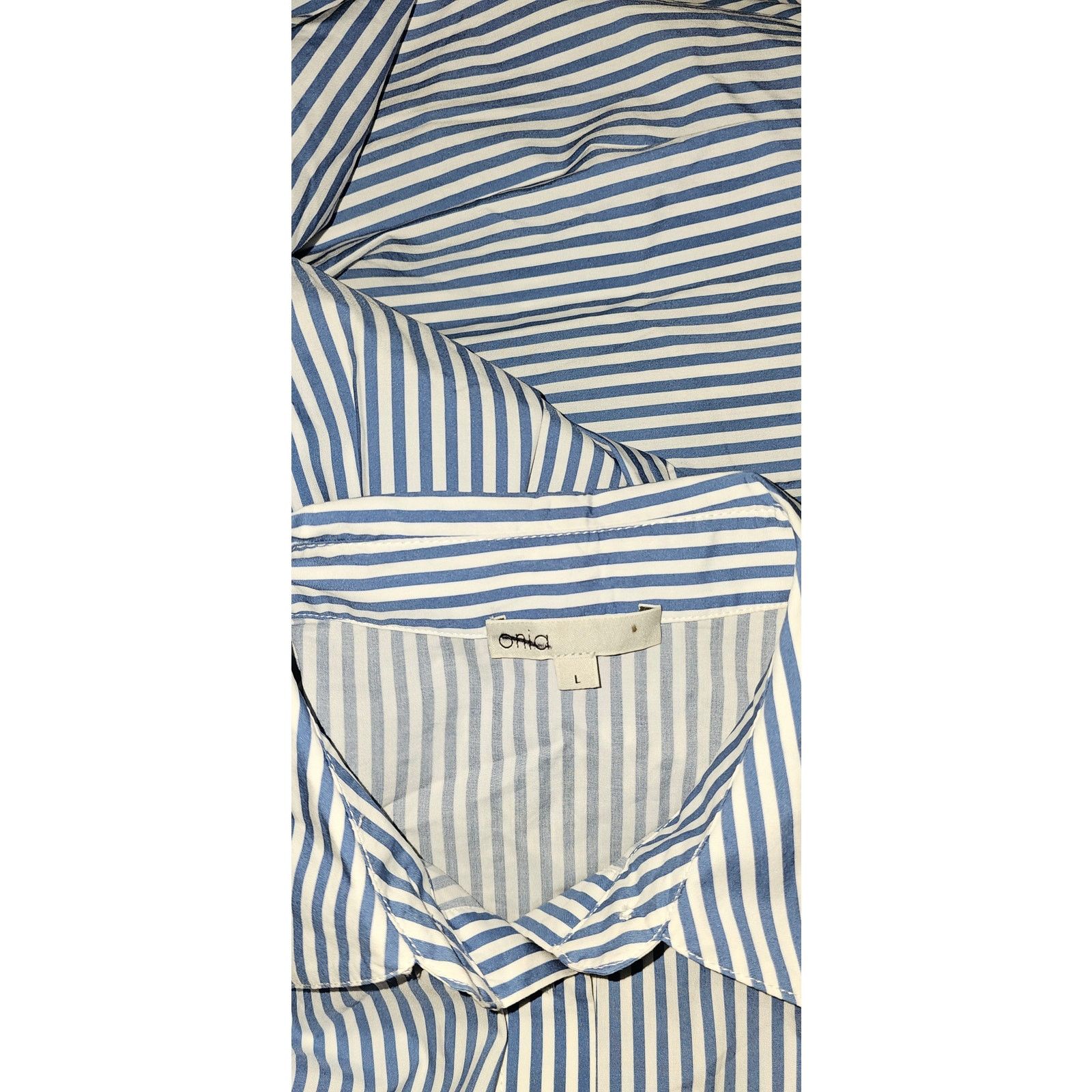 Onia New ONIA Beach Stripe Poplin Maxi Shirtdress $285 LARGE Size L / US 10 / IT 46 - 9 Thumbnail