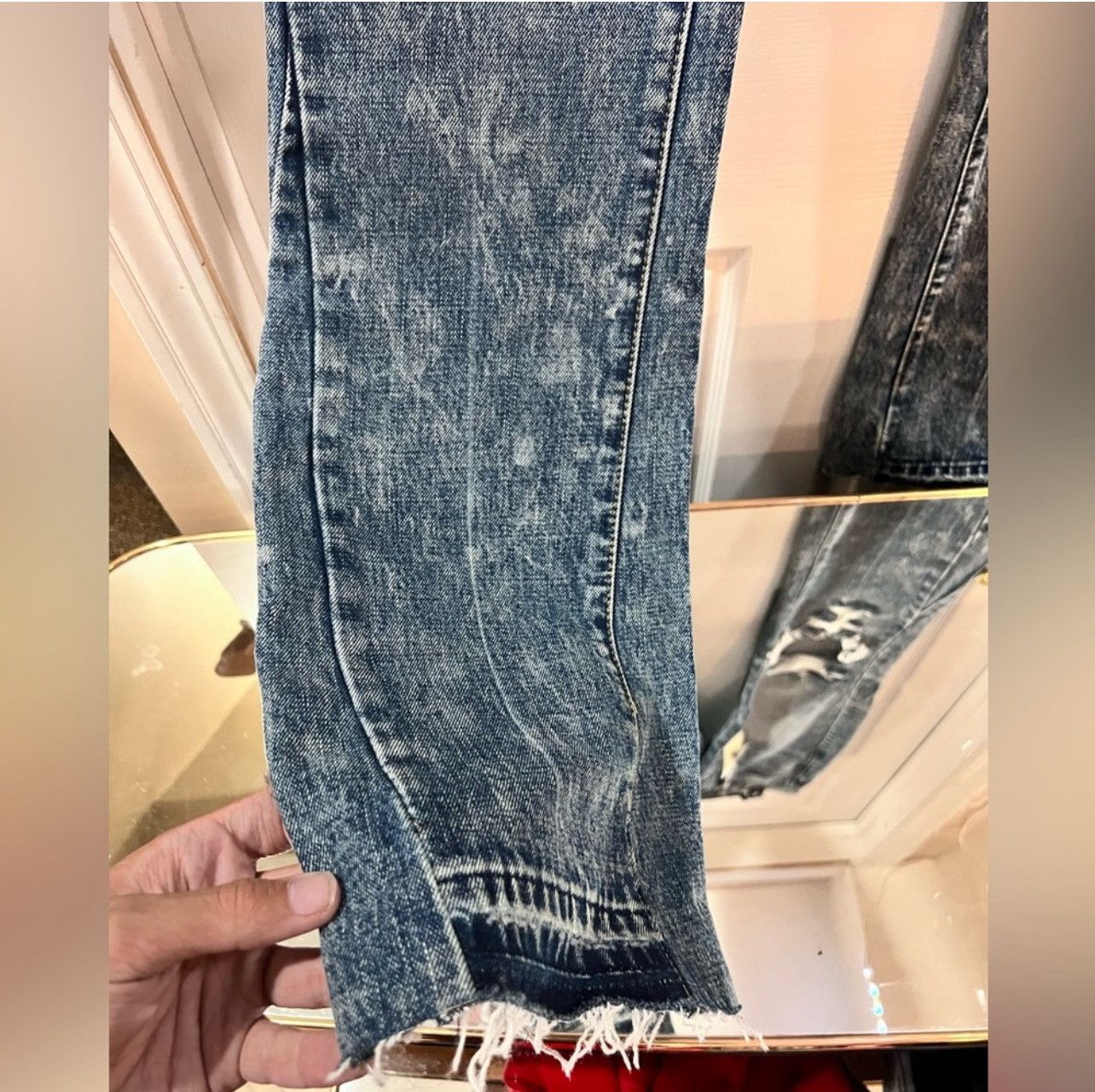 MNML MNML Flare Blue Denim Jeans Distressed Size US 32 / EU 48 - 6 Thumbnail