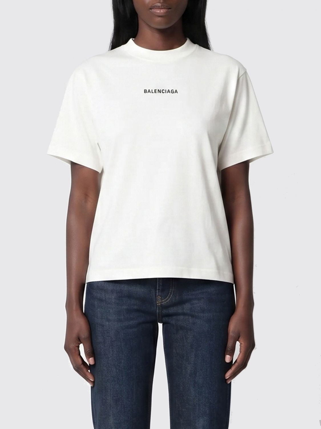 Balenciaga Balenciaga T-Shirt Woman White Size XS / US 0-2 / IT 36-38 - 1 Thumbnail