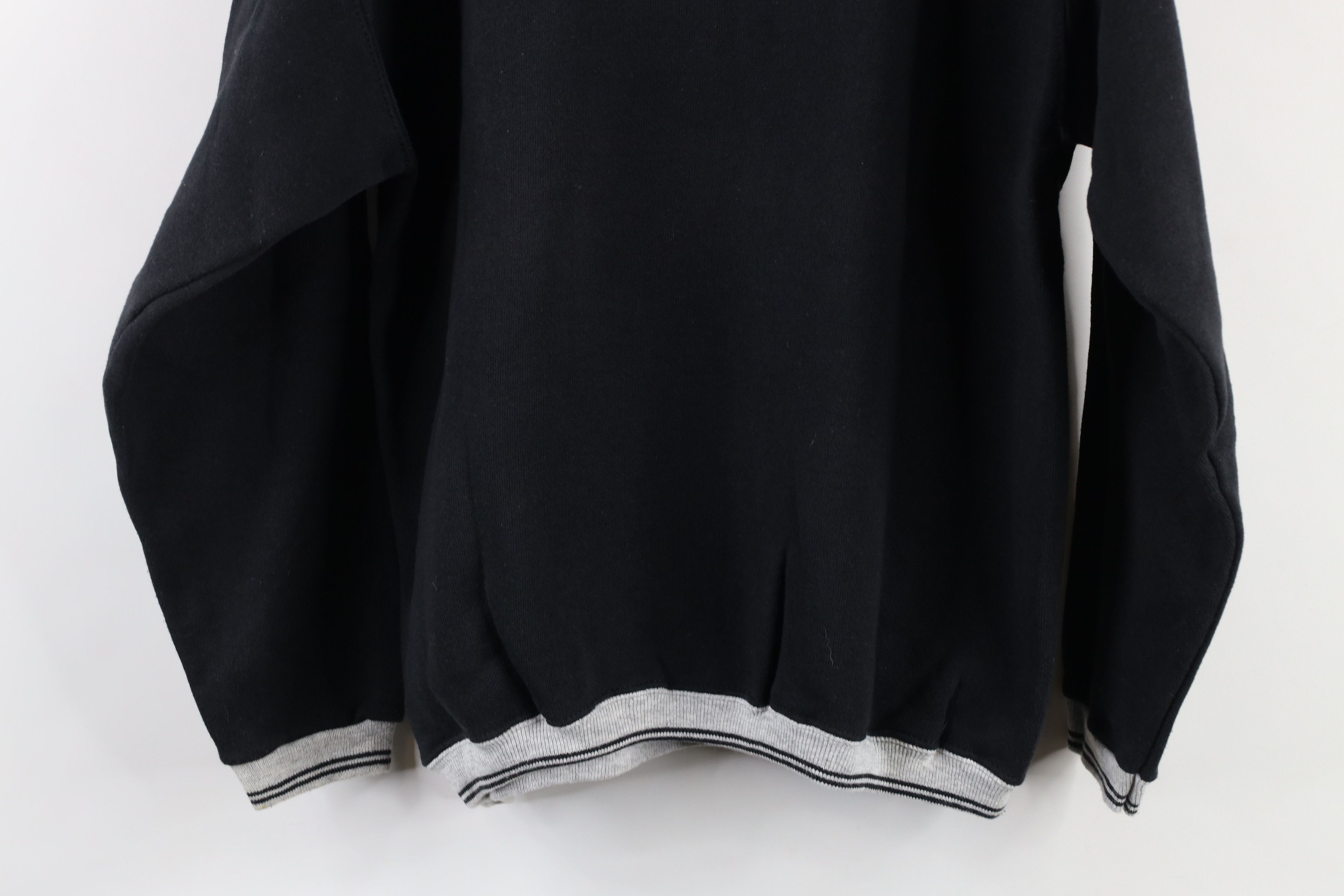 Vintage Vintage 90s Streetwear Blank Henley Sweatshirt Black USA Size M / US 6-8 / IT 42-44 - 11 Thumbnail