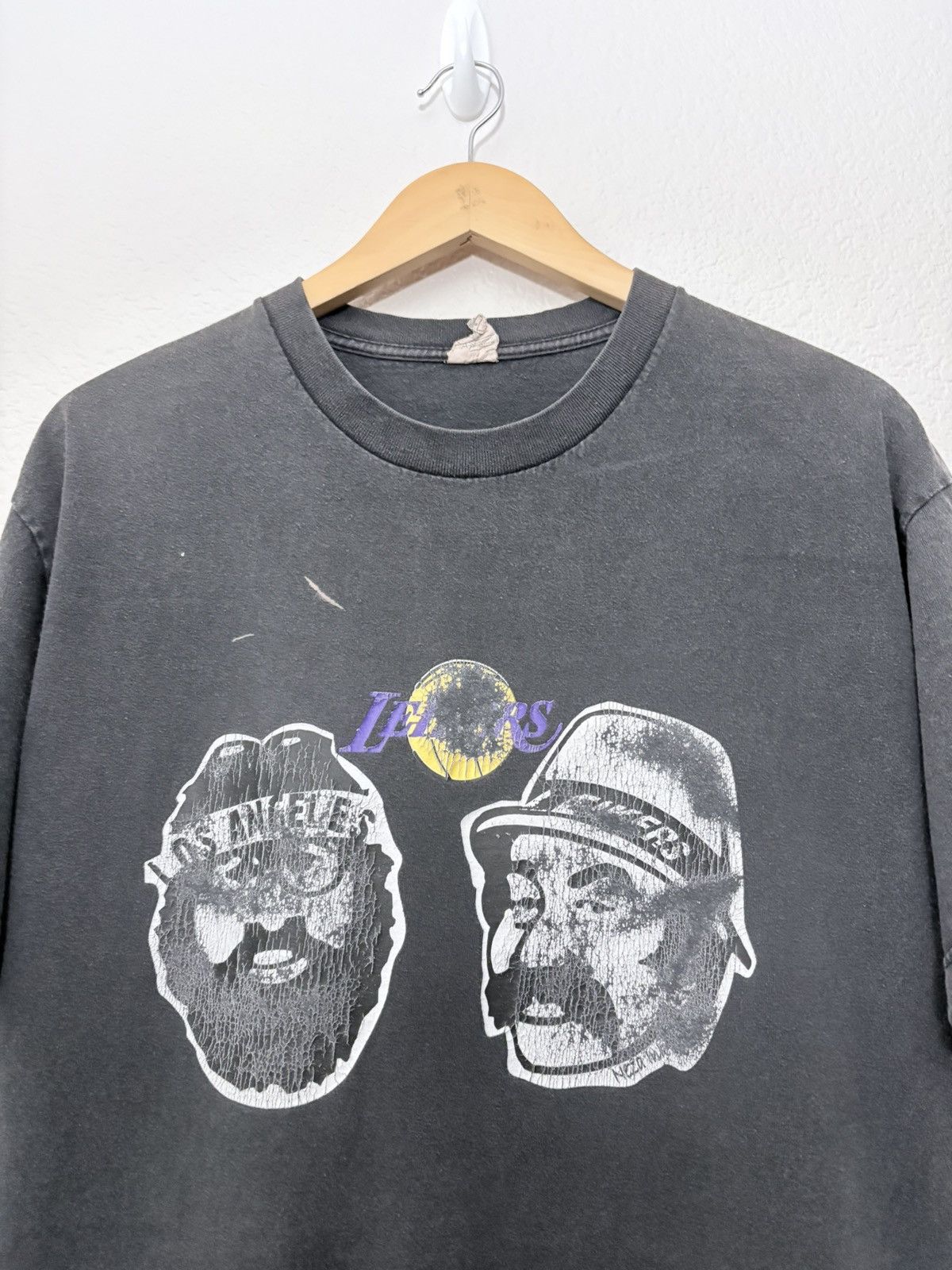 Rap Tees Rare LA Leakers Rap Radio Show Lakers Cheech & Chong Vtg Tee Size US L / EU 52-54 / 3 - 2 Thumbnail