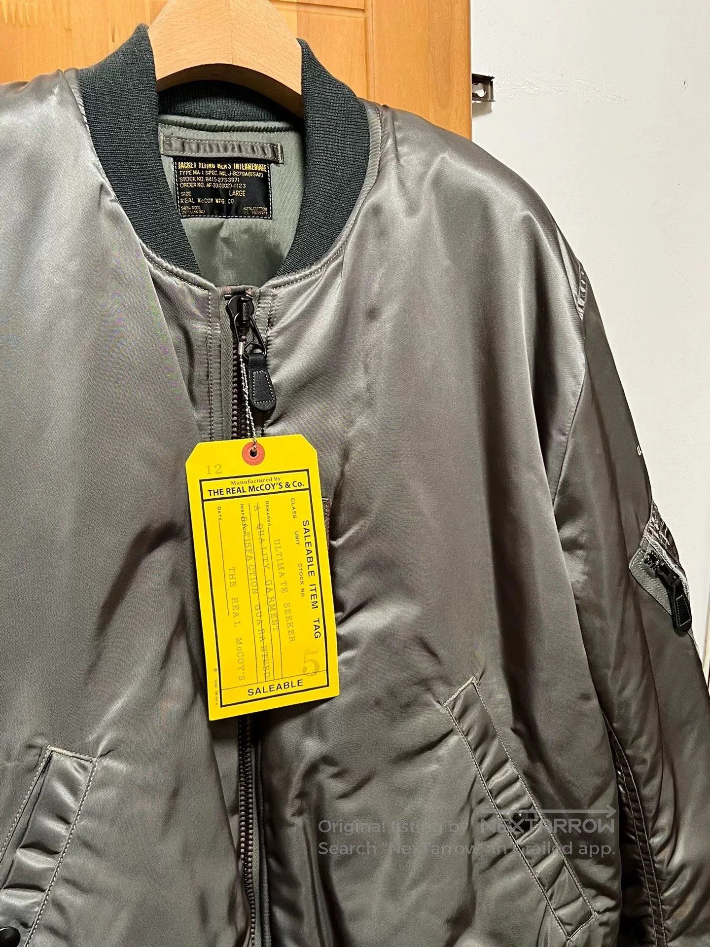 The Real McCoy's Real McCoy MA-1 J-8279 Flight Jacket. Size US L / EU 52-54 / 3 - 4 Thumbnail