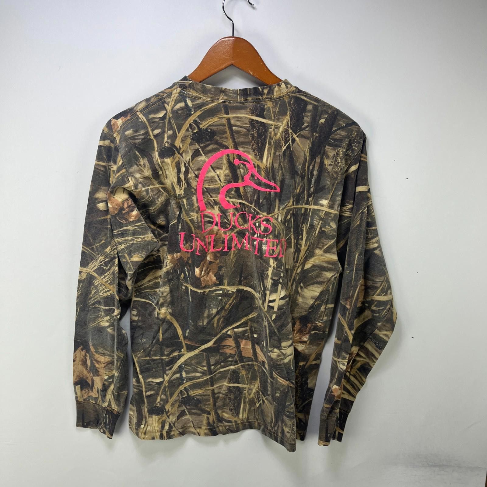 Realtree Vintage Real tree Camo Ducks Unlimited LS Shirt Medium Size US M / EU 48-50 / 2 - 5 Thumbnail