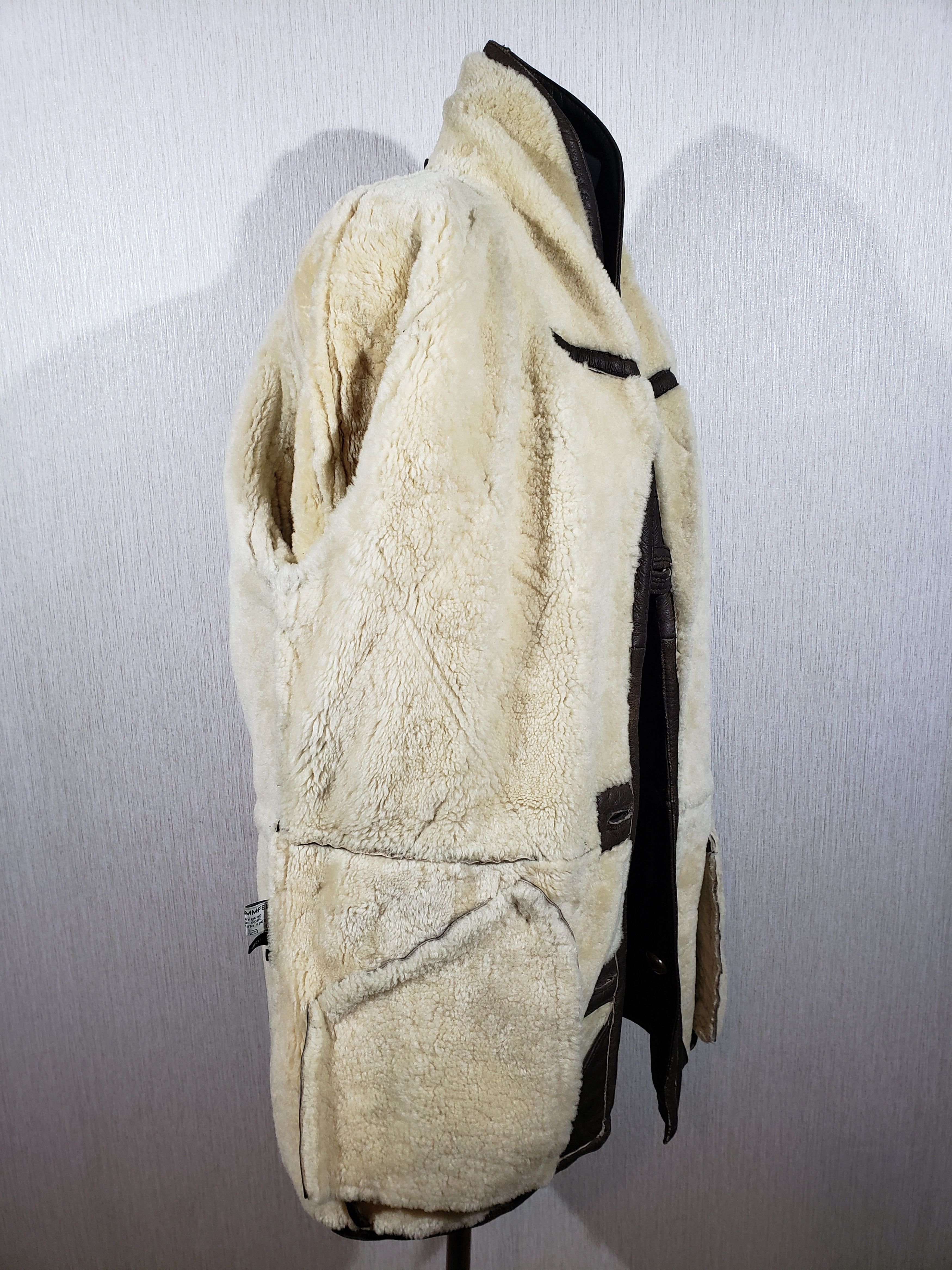 Other Brown men's sheepskin coat with buttons. Size US L / EU 52-54 / 3 - 8 Thumbnail