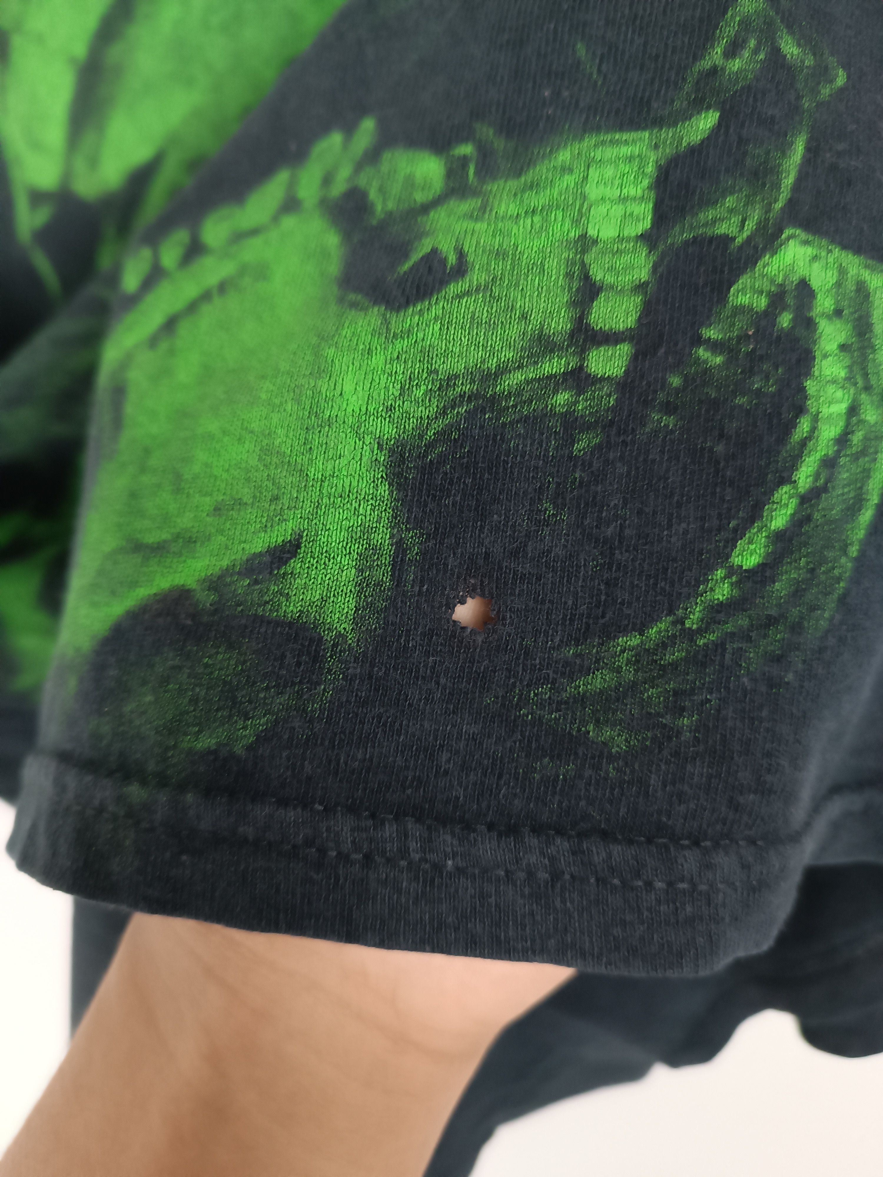 Affliction VINTAGE Y2K GREEN SMOKEY GOBLIN SKULL JNCO ED DIESEL PUNK Ts Size US L / EU 52-54 / 3 - 13 Thumbnail