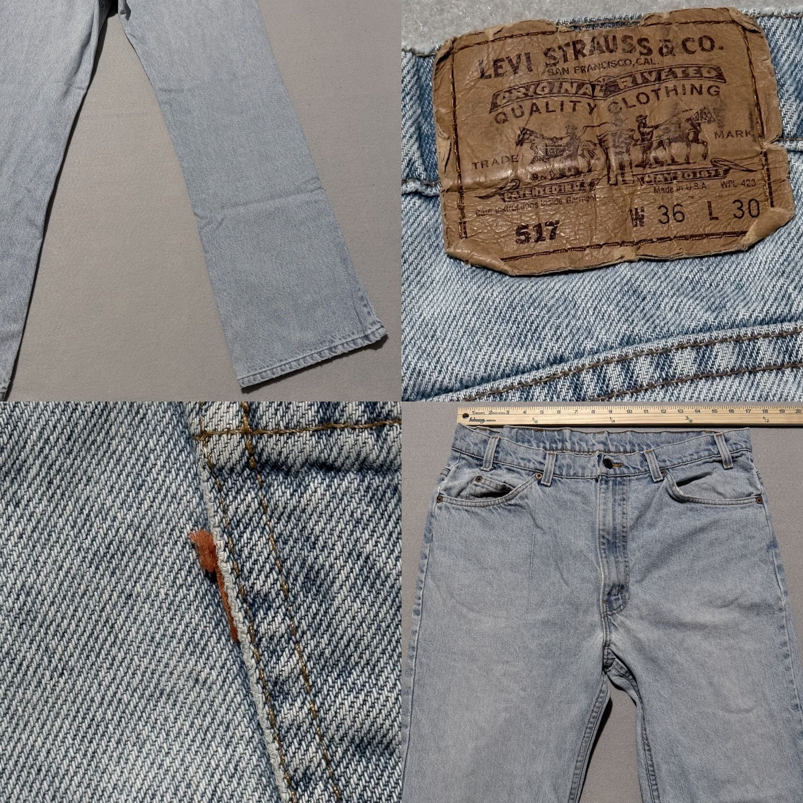 Levi's Levi's Jeans Men's 517 Blue Denim Pockets Relaxed Bootcut - 36x30 USA Made Size US 36 / EU 52 - 8 Thumbnail