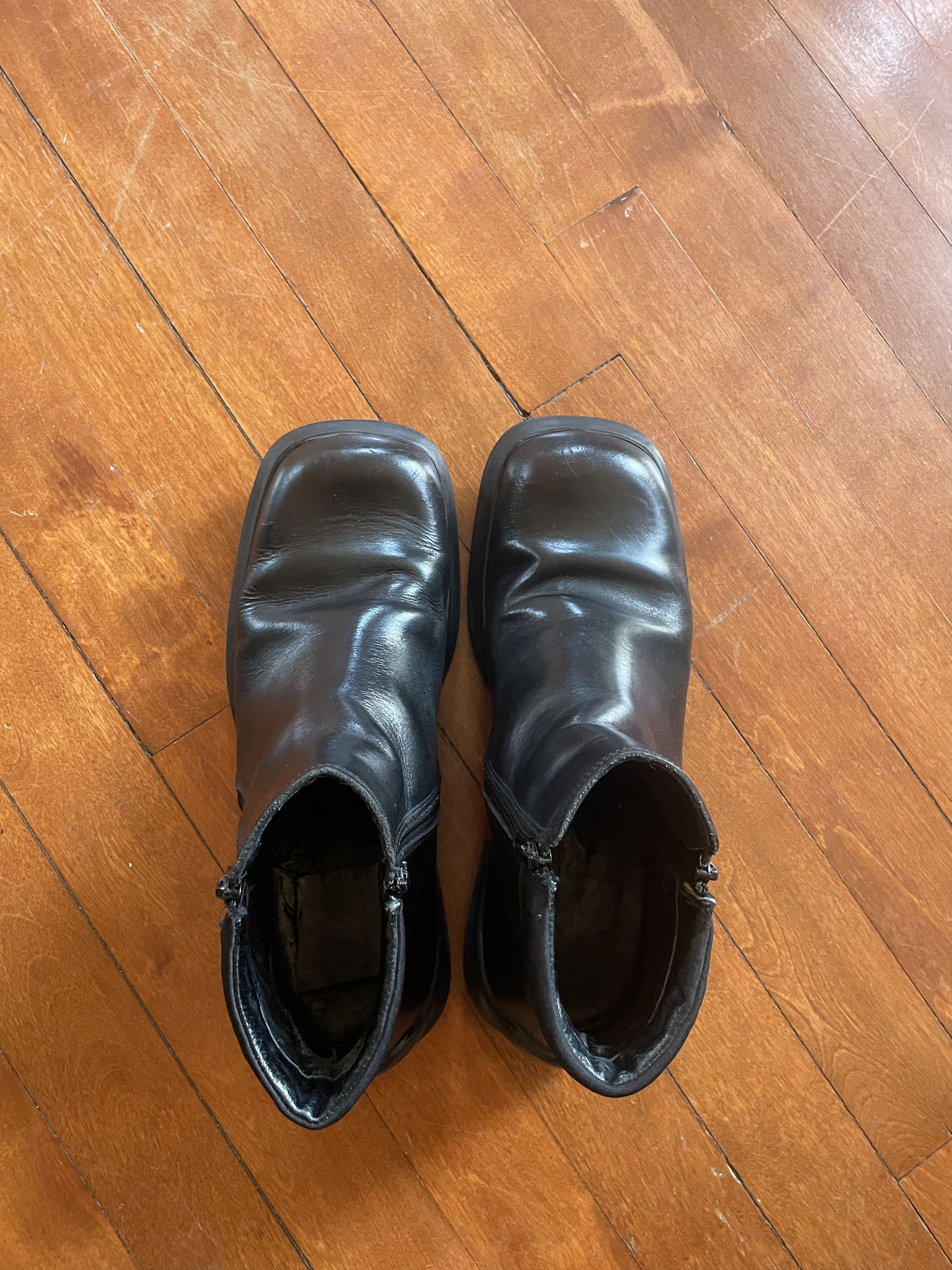 Other THE MAN Black Square Toe Leather Shoes Size US 9.5 / EU 42-43 - 2 Thumbnail