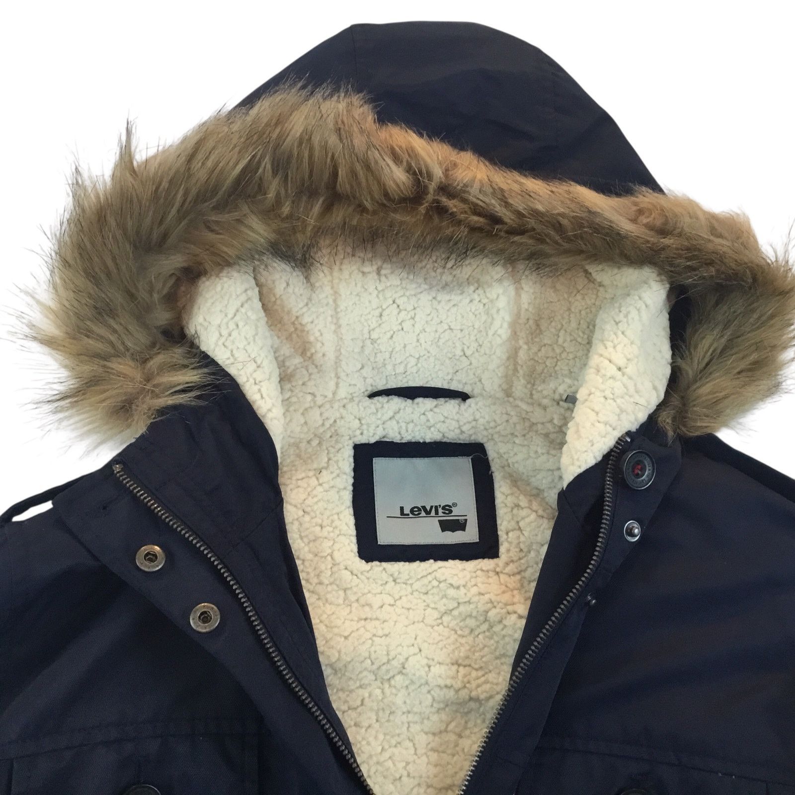 Levi's Levi's XL Parka Hood Sherpa Lined Snap Zip Faux Fur $180 NWT Size XL / US 12-14 / IT 48-50 - 5 Thumbnail
