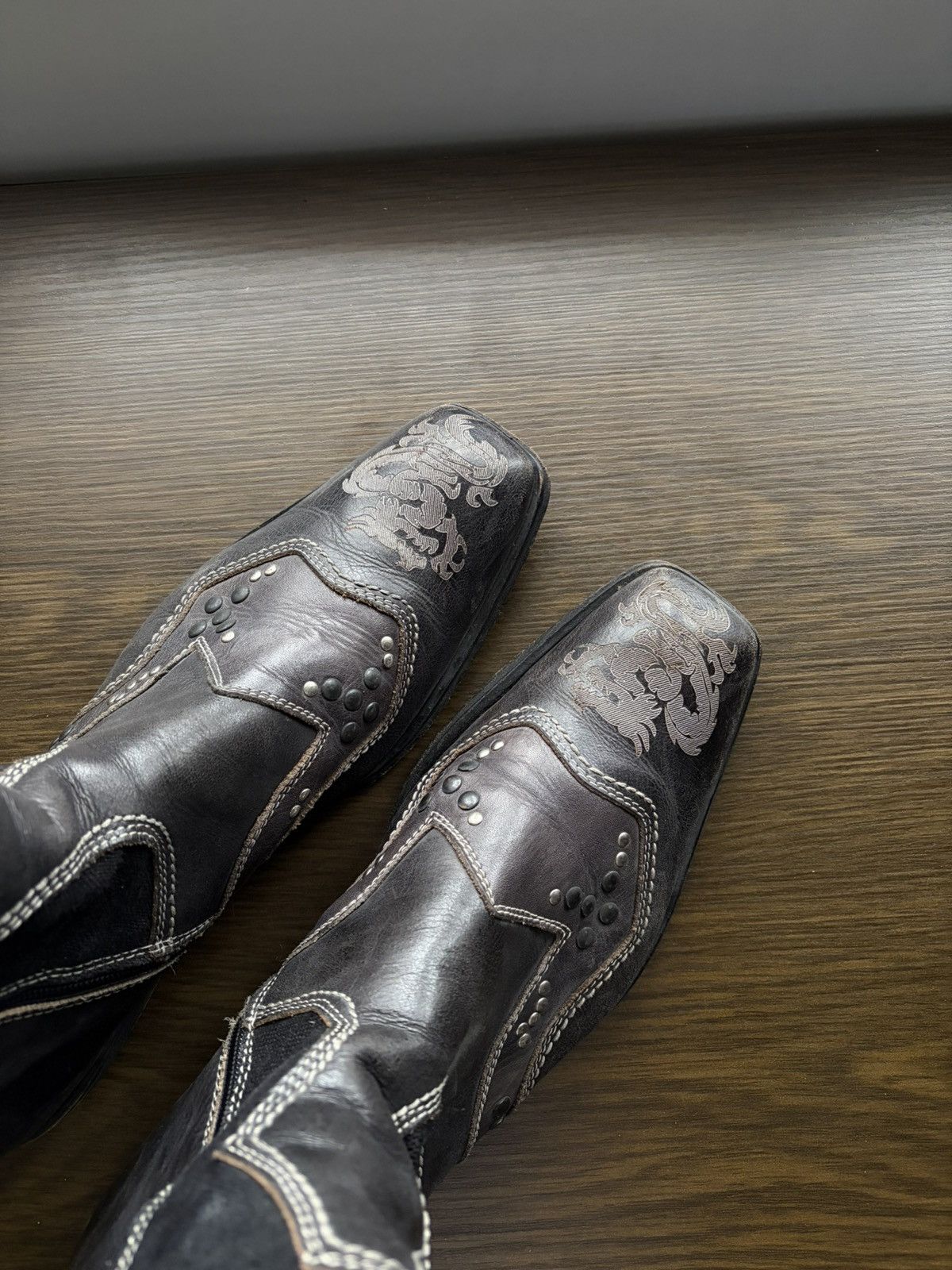 Mark Nason Rock Lives Dragon Ankle Boots