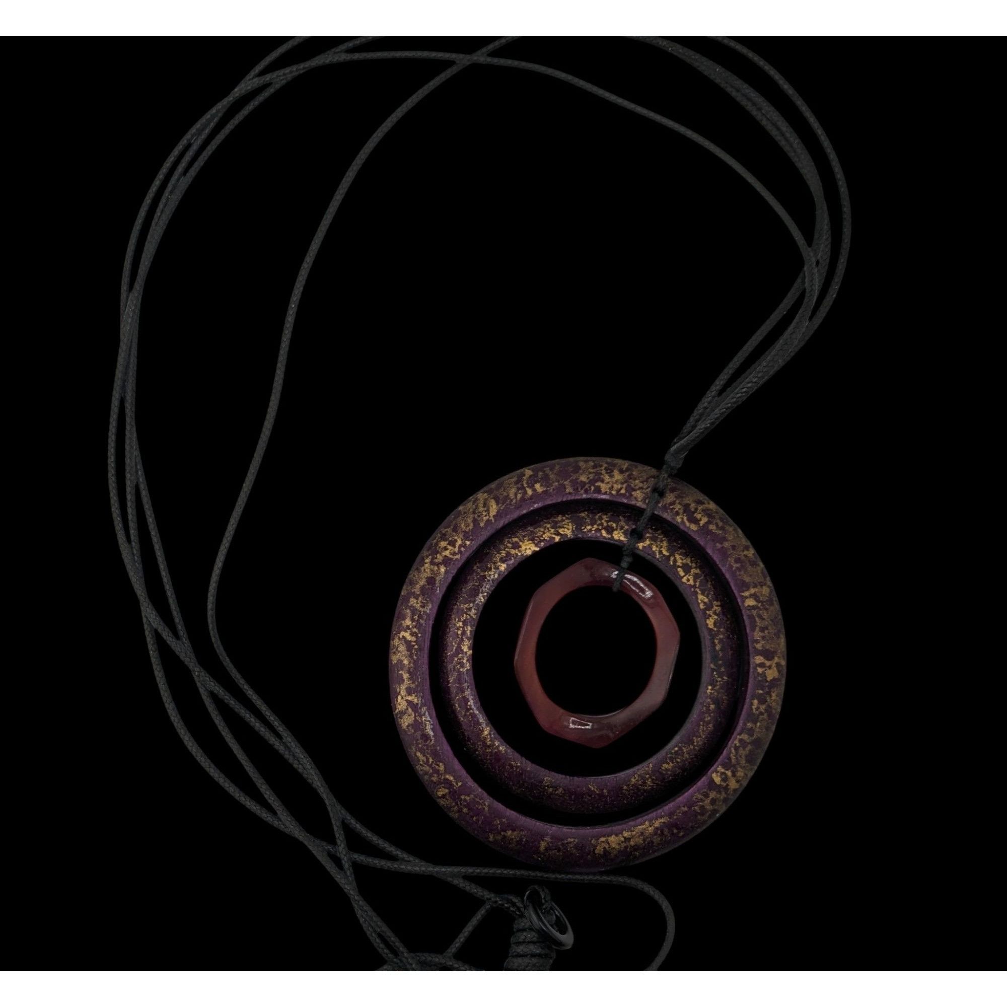 Other Bohemian Abstract Layered Ring Purple And Gold Tone Adjustab Size ONE SIZE - 2 Thumbnail