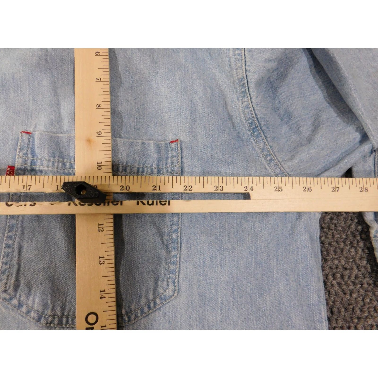 Levi's VINTAGE Levi's Denim Shirt XL Mens Button Up Red Tab Retro Button Up 90s Denim Shirt 90s Mens L Size US XL / EU 56 / 4 - 6 Thumbnail