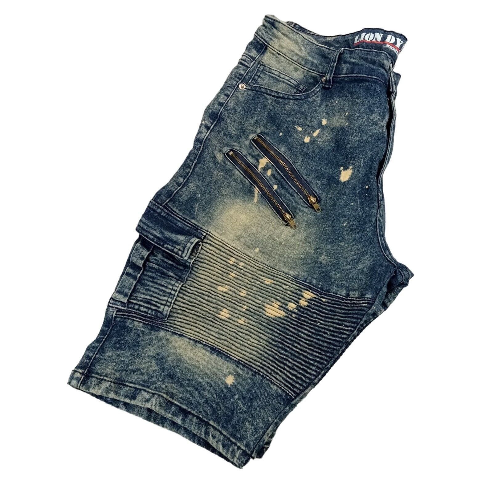 & Other Stories Lion Dynasty Shorts 38 Men Y2K Hip Hop Streetwear Jean Denim Size US 38 / EU 54 - 3 Thumbnail