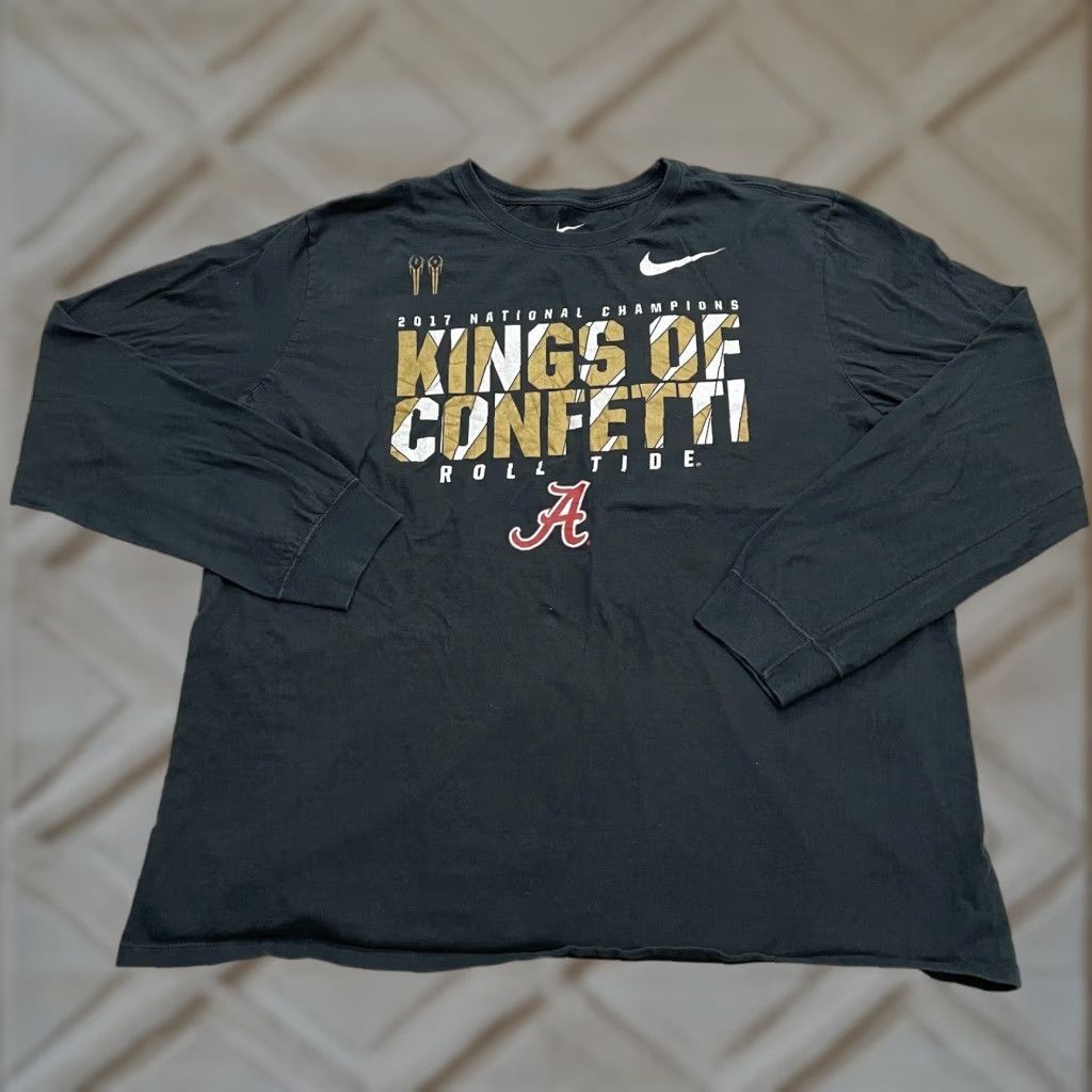 Nike Nike Long Sleeve T-Shirt XXL Black Alabama Crimson Tide Sports Mens Size US XXL / EU 58 / 5 - 1 Thumbnail