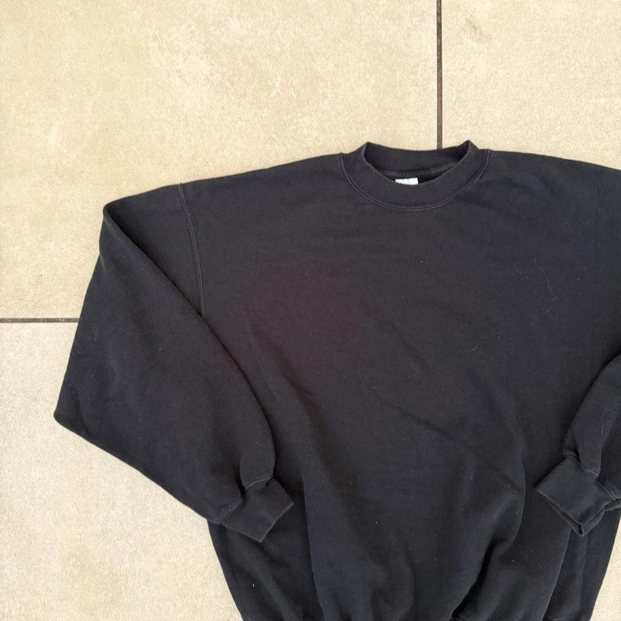 Fruit Of The Loom Fruit of the Loom FOTL Blank Sweatshirt Black 90s Boxy Size US XL / EU 56 / 4 - 3 Thumbnail
