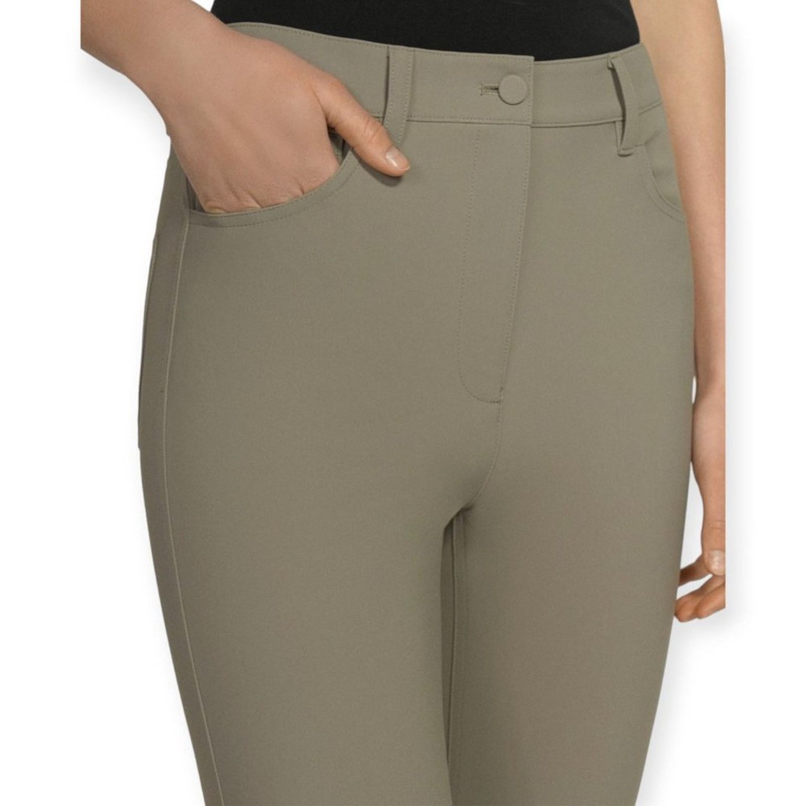 Theory Theory Treeca Precision Ponte Slim Pant Green Size 0 NWOT Size 25" / US 0 / IT 36 - 5 Thumbnail