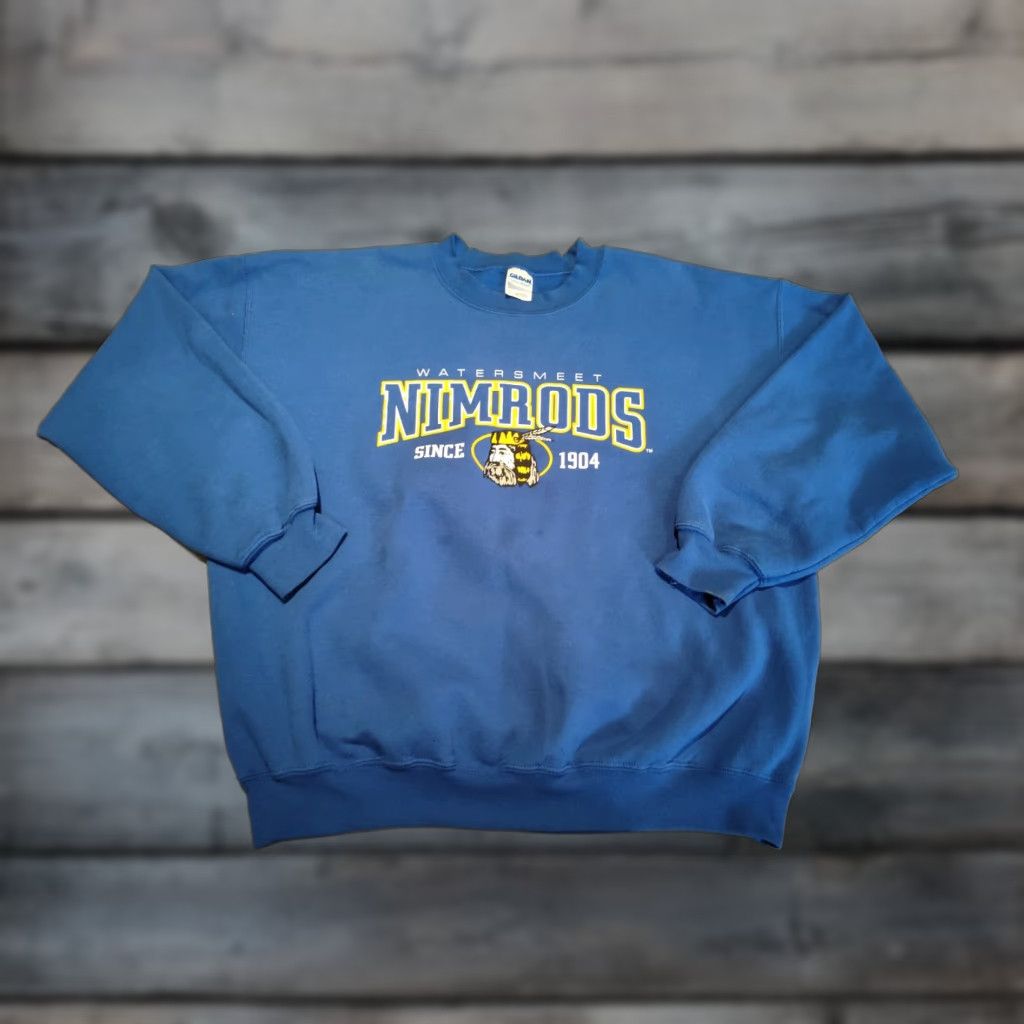Gildan Vintage Watersmeet Nimrods Sweatshirt Crewneck Men's XL Blue Y2K ESPN Commercial Size US XL / EU 56 / 4 - 1 Thumbnail