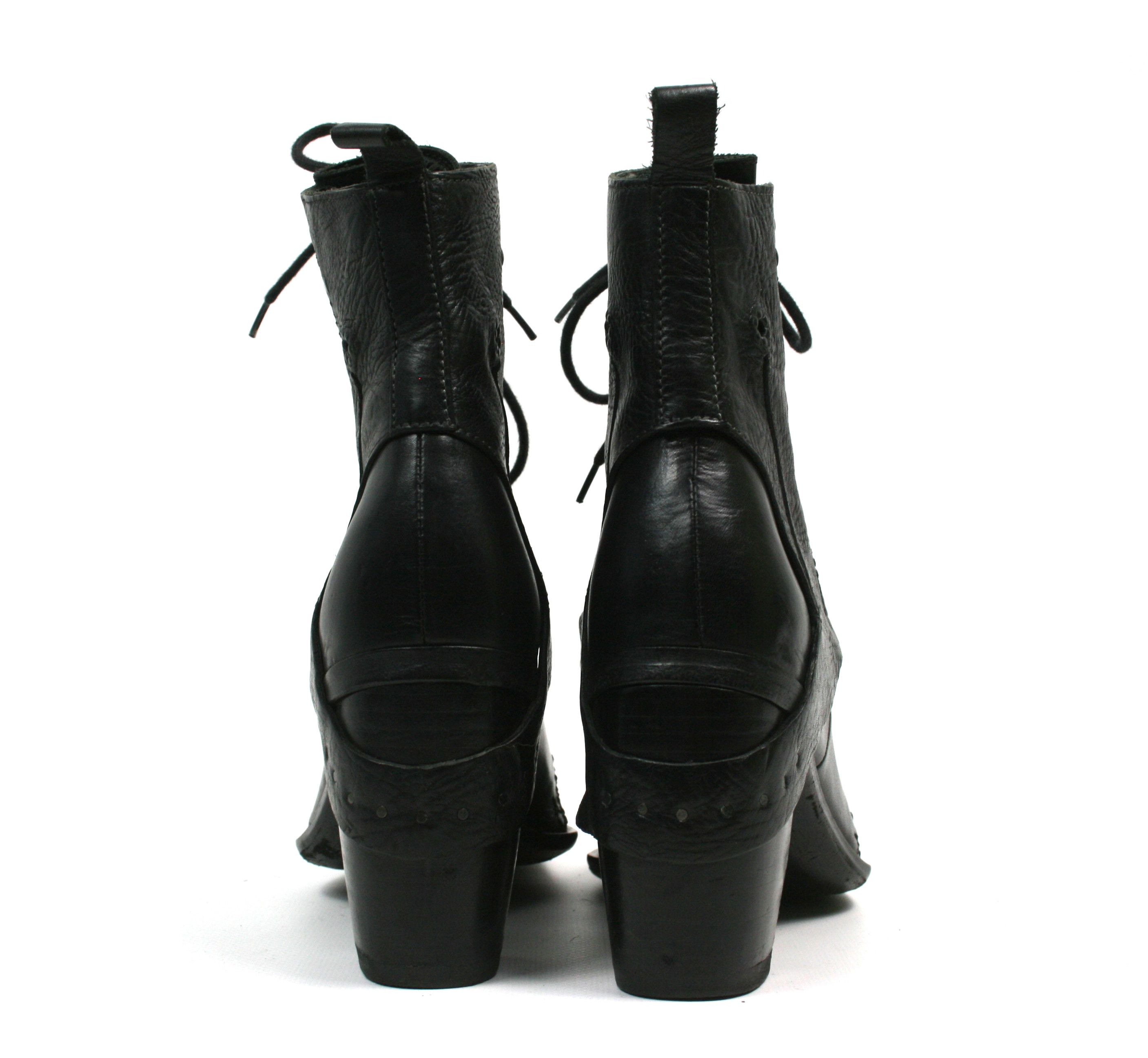 Marithe + Francois Girbaud 00S Square Toe Cossack Punk Avant Garde Y2K Boots Size US 5 / IT 35 - 8 Thumbnail