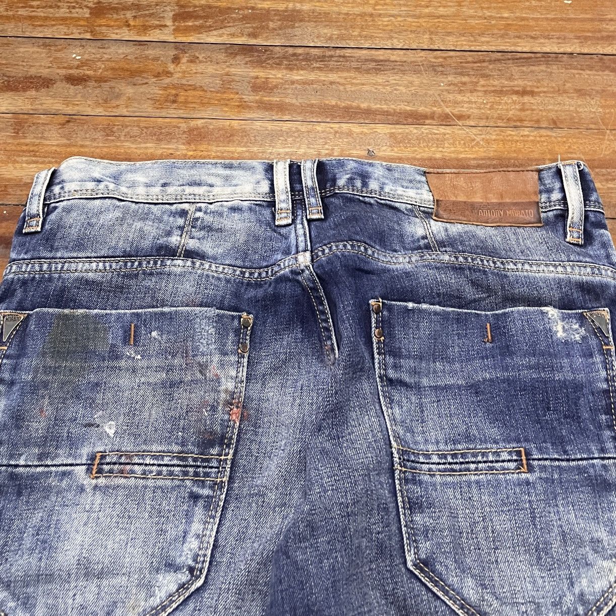Antony Morato × Designer Rare Design Vintage Antony Morata Distressed Jeans 2000s Size US 36 / EU 52 - 4 Thumbnail
