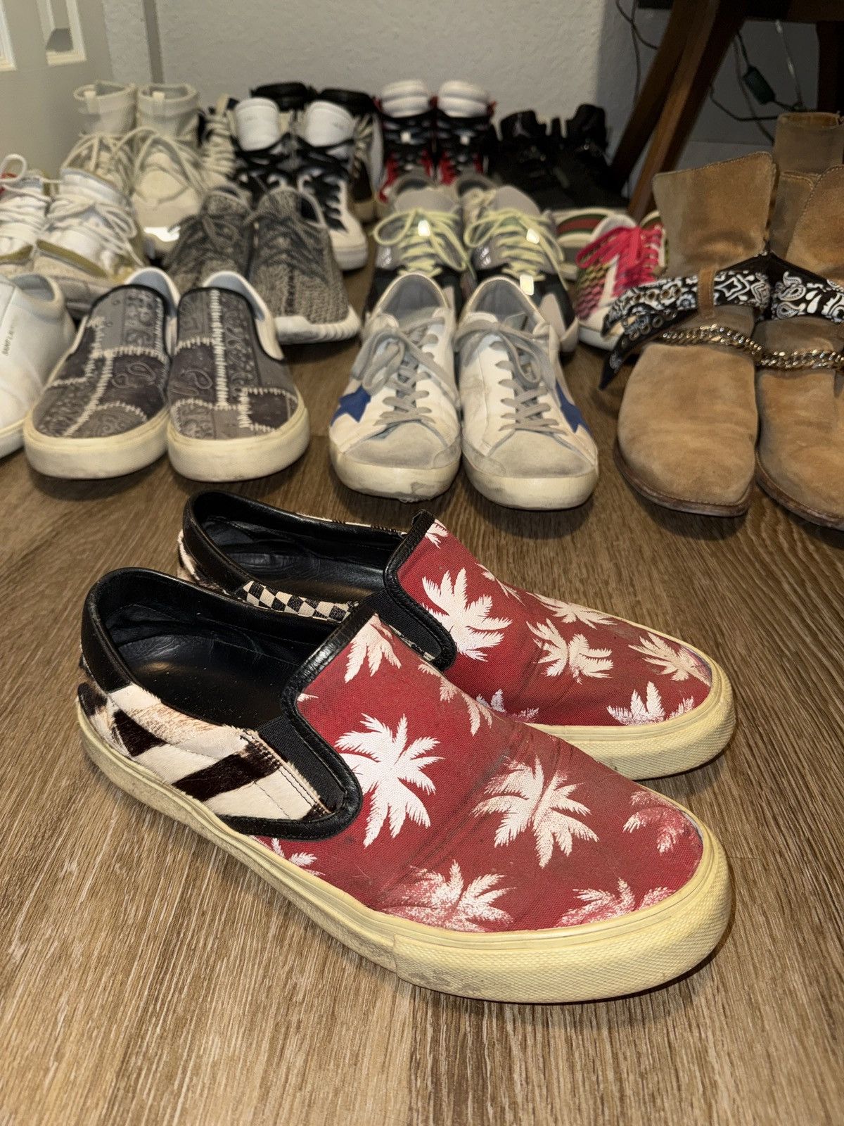 Amiri Slip On Palm Patchwork Sneakers amiri palms Size US 10 / EU 43 - 1 Thumbnail