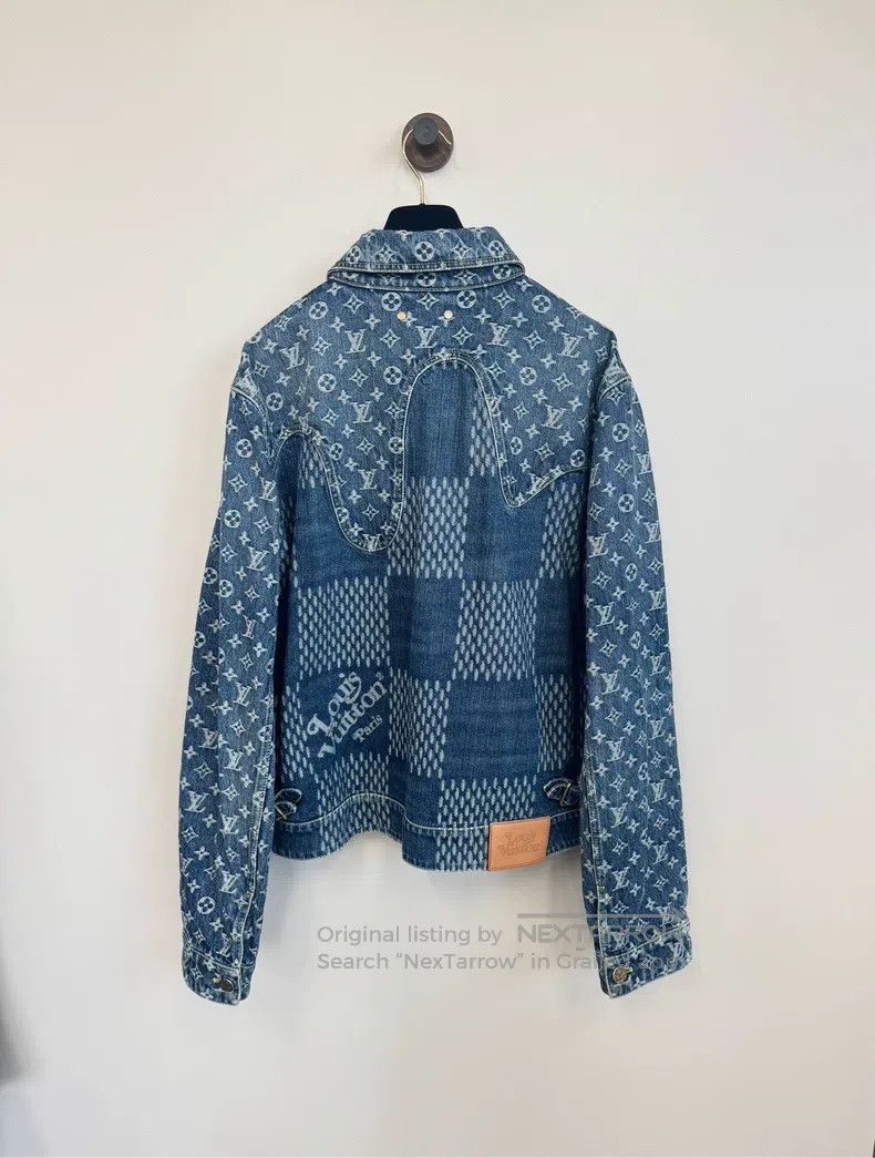 Louis Vuitton Louis Vuitton Nigo blue patchwork floral logo denim jacket Size US M / EU 48-50 / 2 - 2 Thumbnail
