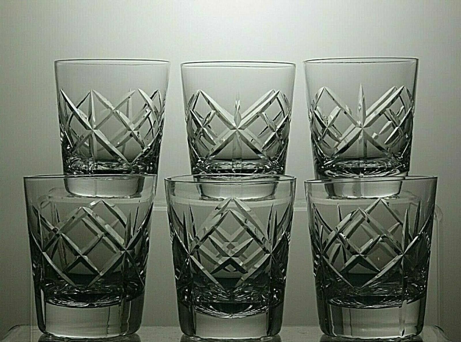 Other Tudor Crystal Walsingham Cut Drinking Set Of 6 Tumblers 3" Size ONE SIZE - 3 Thumbnail