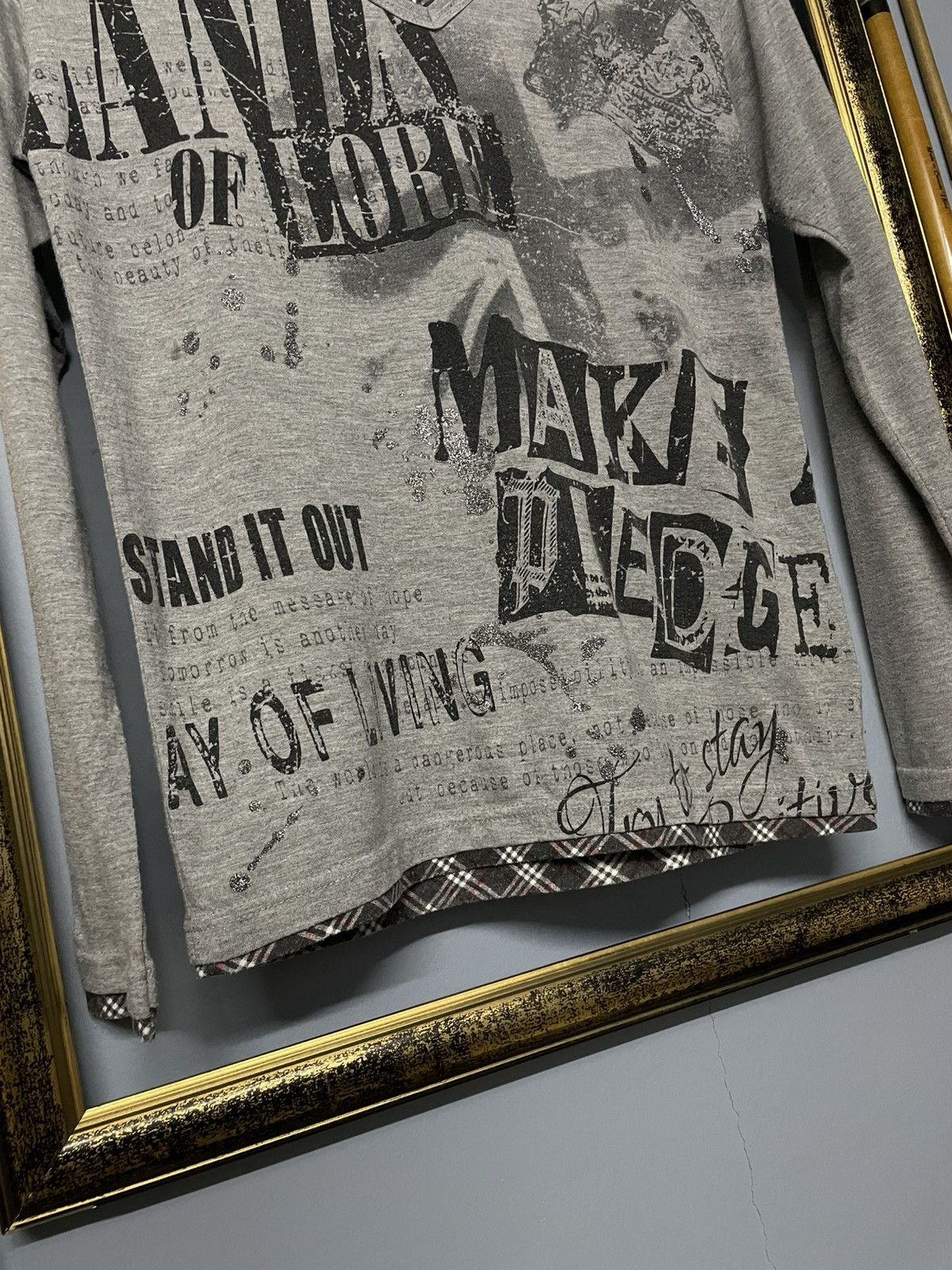 Japanese Brand Vintage Japan Dangerous Warning Stand It Out Punk Longsleeve Size US XS / EU 42 / 0 - 4 Thumbnail