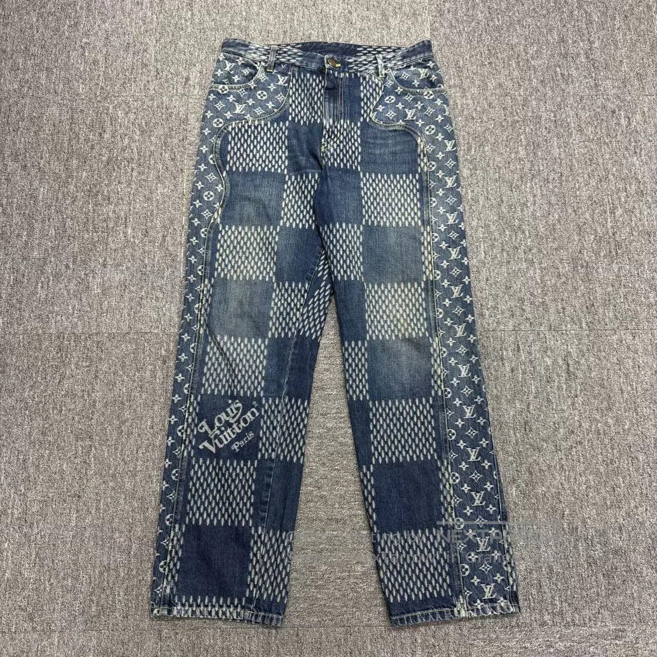 Louis Vuitton louis vuitton nigo checkered denim pants. Size US 33 - 1 Thumbnail