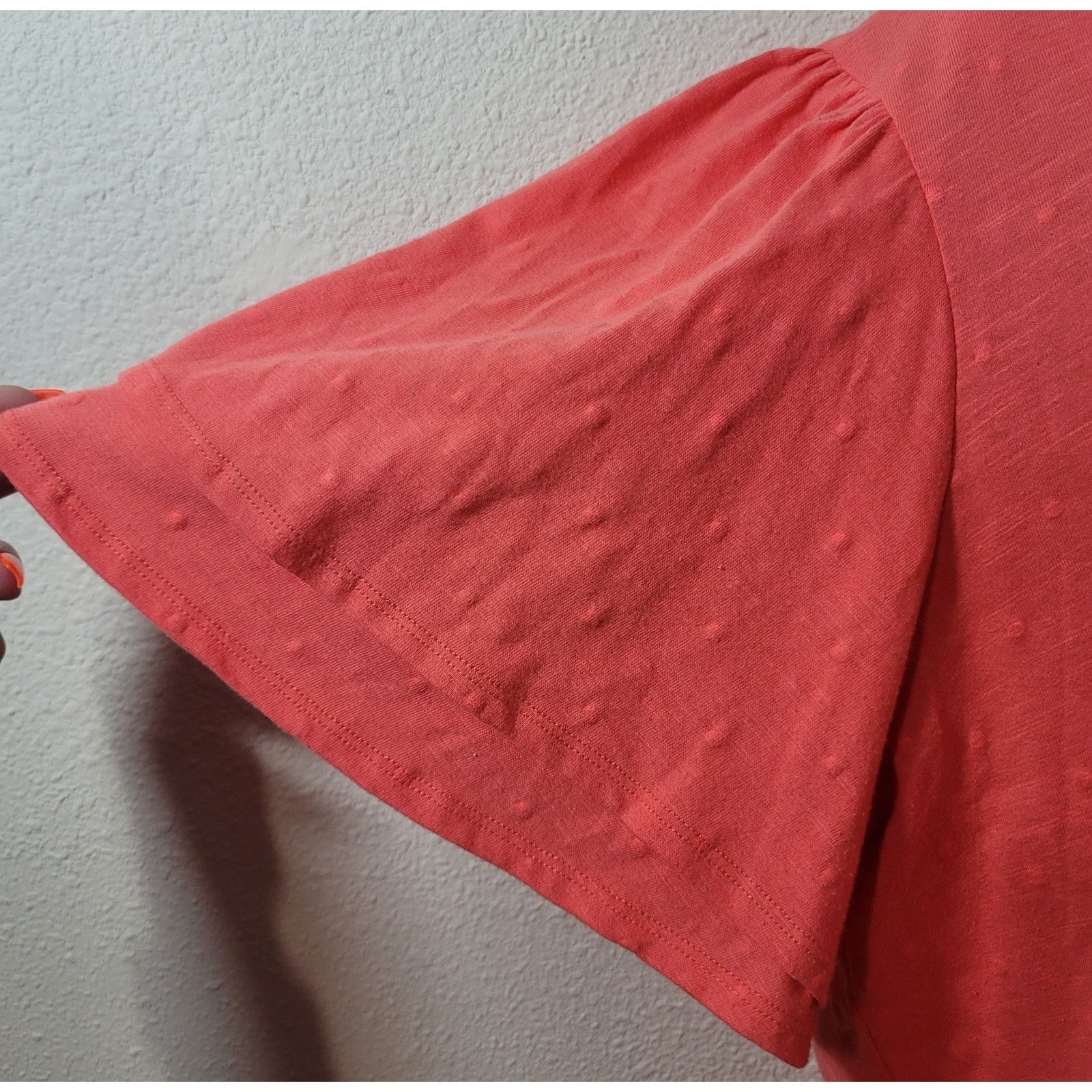 Other Time And Tru Orange Bumpy Raised Material Top XXL 20 Size XXL / US 16-18 / IT 52-54 - 6 Thumbnail