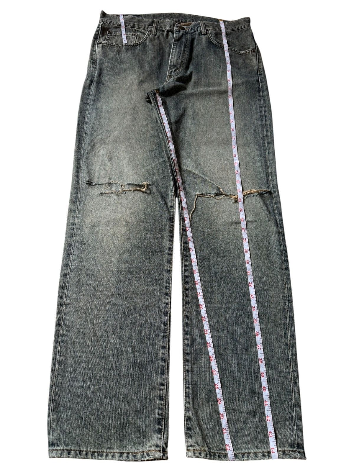 Edwin Vintage Edwin 503 Rusty Wash Distress Loose Jeans Size US 34 / EU 50 - 7 Thumbnail