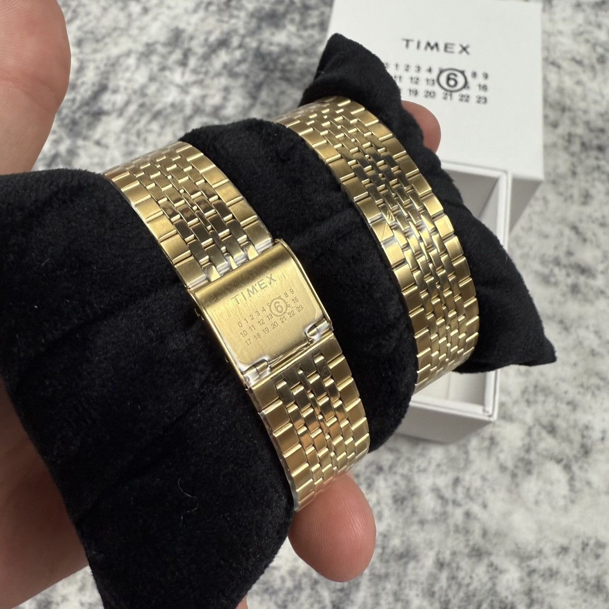 Maison Margiela × Timex MM6 Maison Margiela x Timex Gold Digital Watch Set Size ONE SIZE - 5 Thumbnail