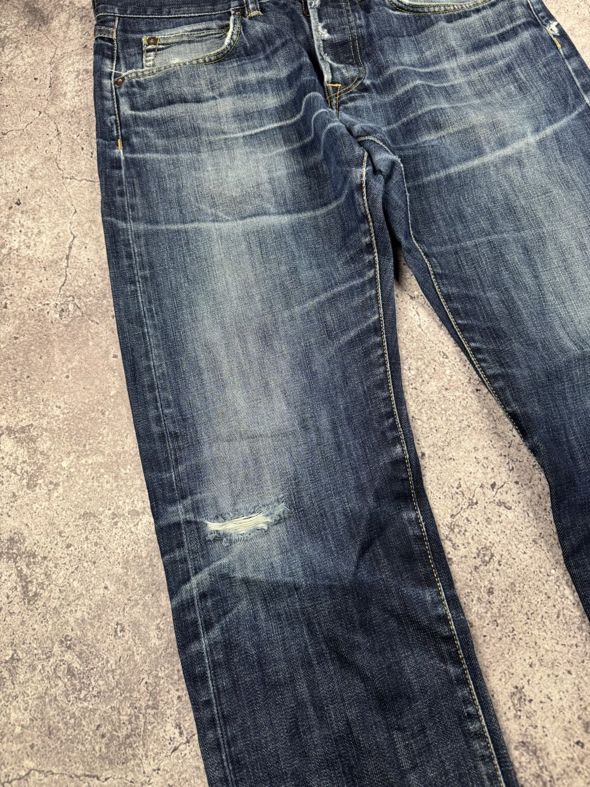 Edwin VINTAGE EDWIN BAGGY DISTRESSED JEANS JAPANESSE DENIM Y2K Size US 32 / EU 48 - 5 Thumbnail