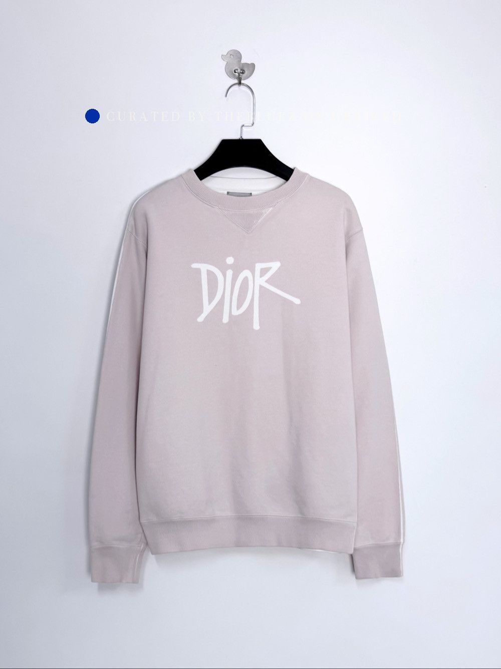 Dior Pink Logo Sweatshirt by Shawn Stussy Size US XXS / EU 40 - 1 Thumbnail