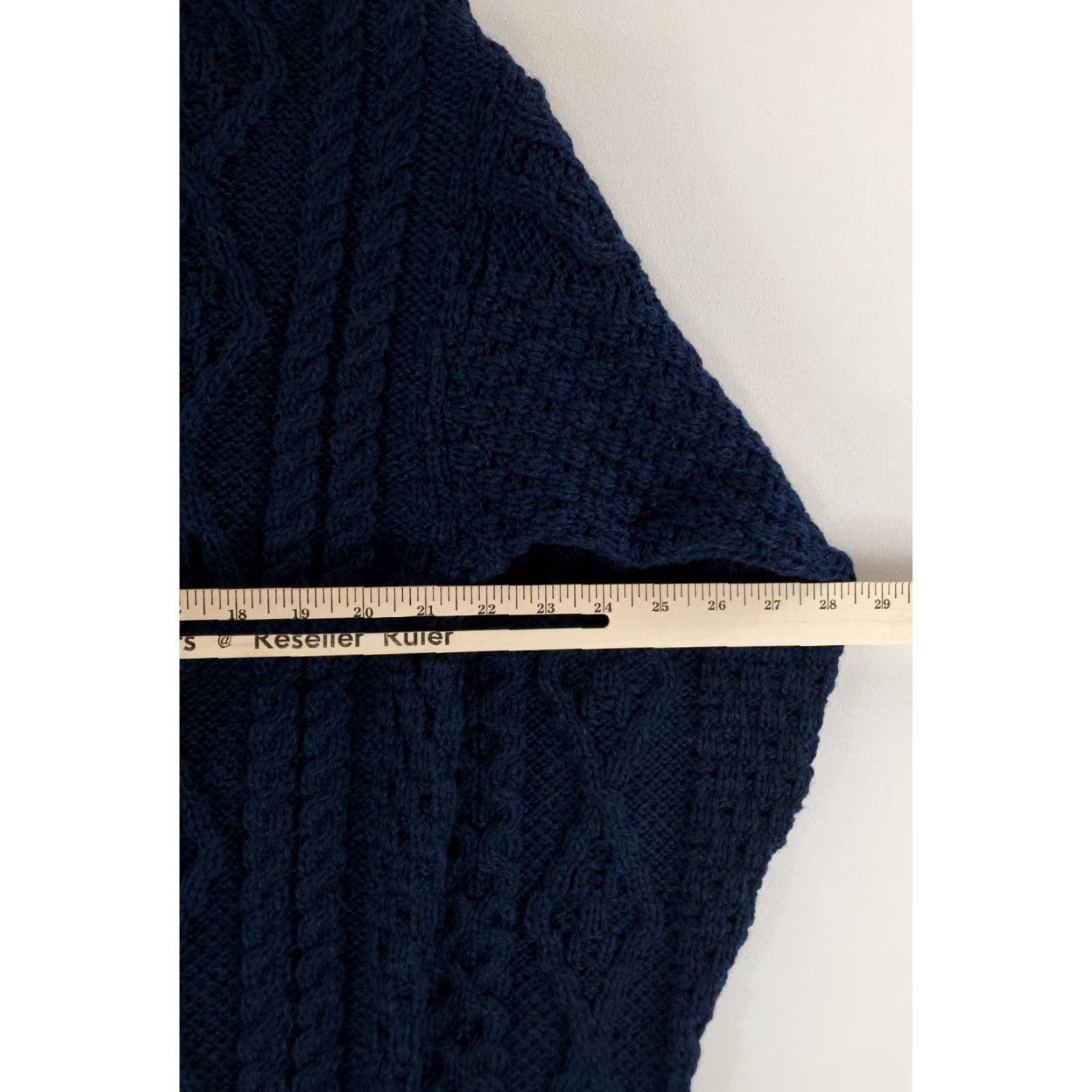 Vintage Saol Sweater Cable Knit 100% Merino Wool Ireland Blue Mens L Size US L / EU 52-54 / 3 - 5 Thumbnail