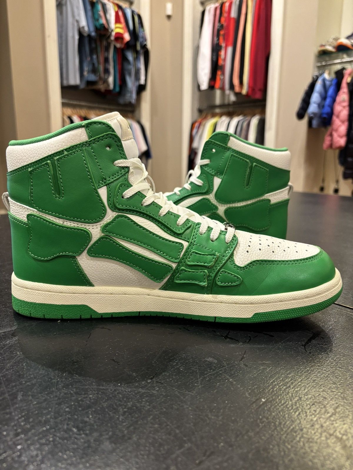 Amiri Amiri skele high top sneakers green Size US 10 / EU 43 - 4 Thumbnail