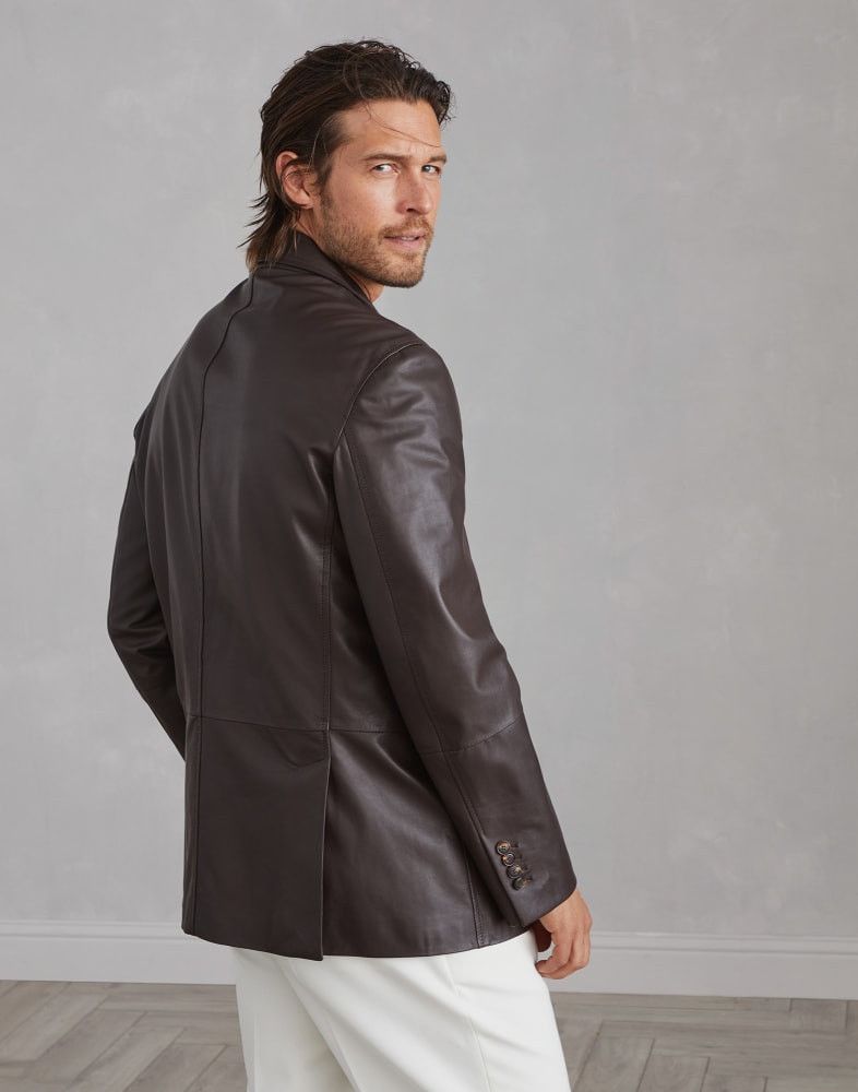Brunello Cucinelli o1w1db10825 Leather Jacket in Brown Size US XL / EU 56 / 4 - 6 Thumbnail