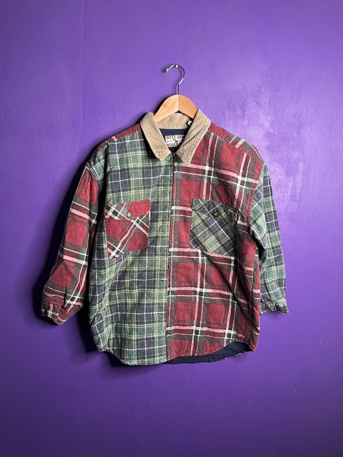 Bugle Boy × Vintage Vintage 90s Bugle boy wetlands flannel shirt jacket Size US M / EU 48-50 / 2 - 1 Thumbnail