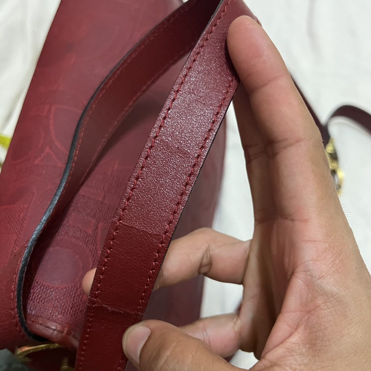 Christian Dior Monsieur × Dior × Vintage Authentic Vintage Christian Dior Monogram Leather Slingbag Size ONE SIZE - 10 Thumbnail