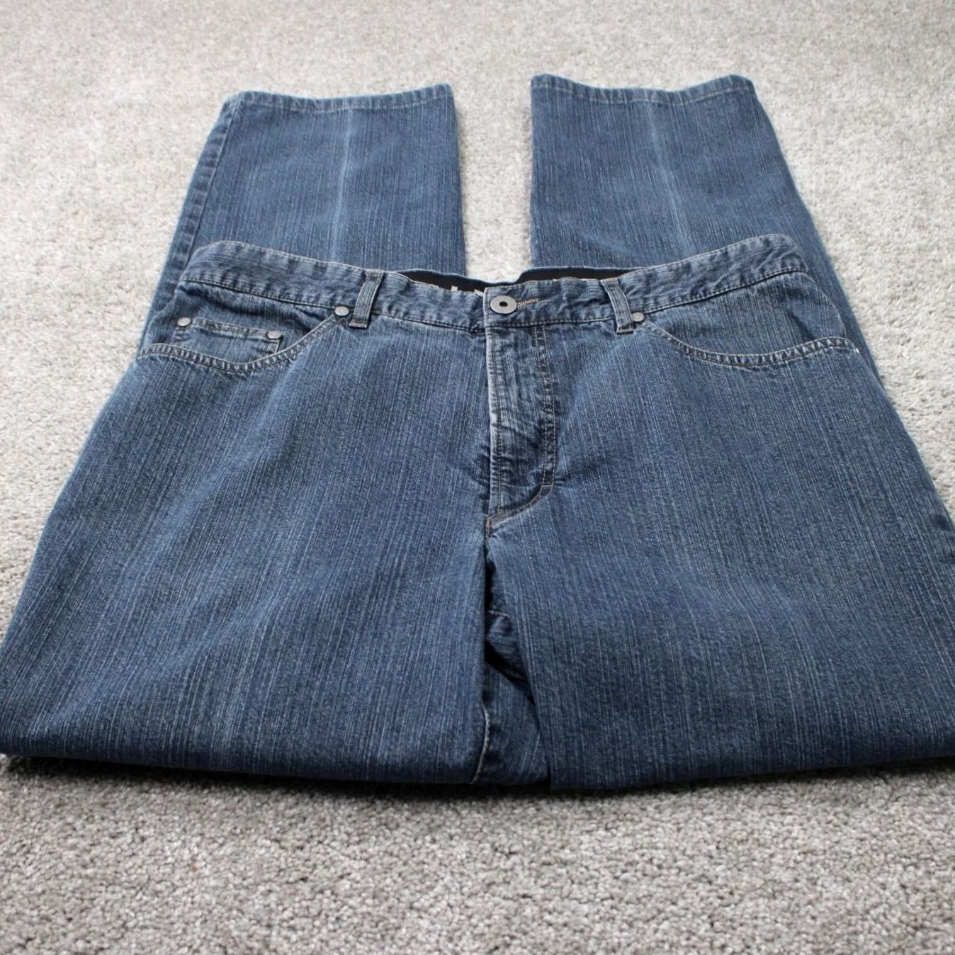 Vintage Alberto Mens 36x32 Blue Cotton Stretch 5-Pocket Straight Jeans Size US 36 / EU 52 - 2 Thumbnail