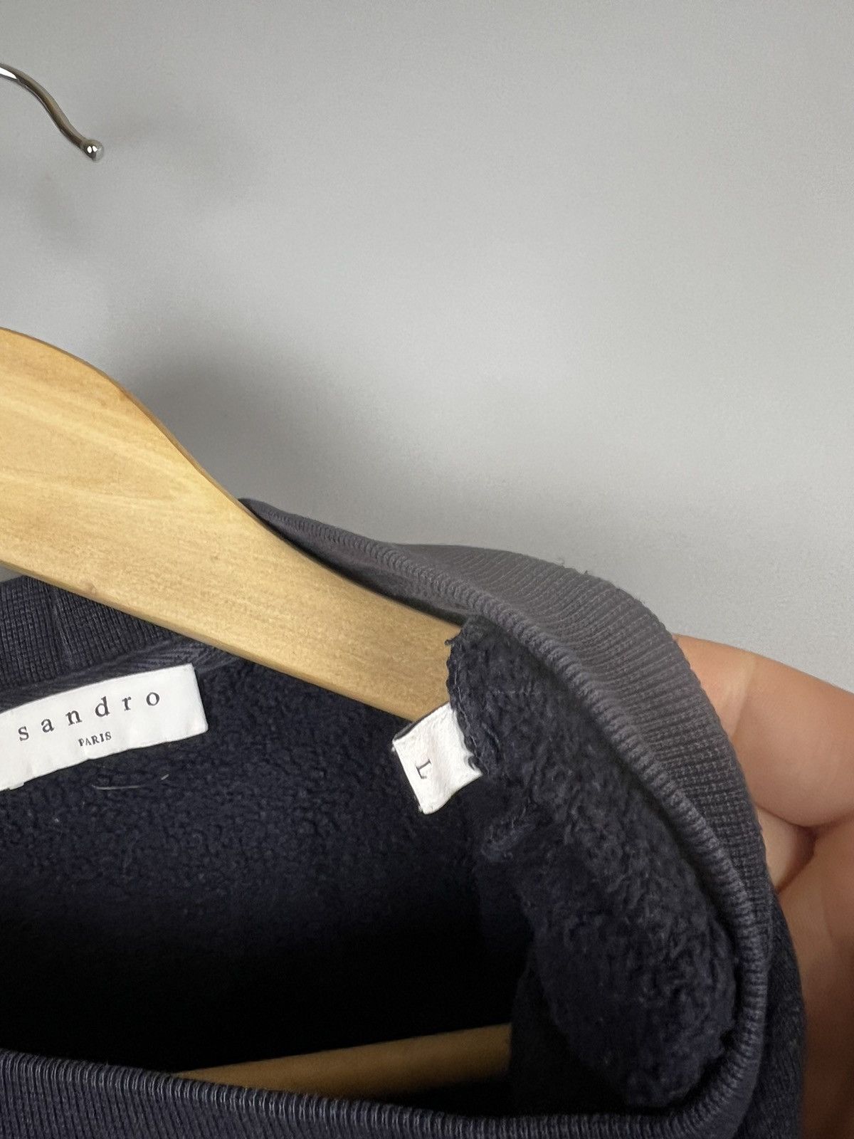Sandro LAST DROP (L) Sandro Paris men's sweatshirt big logo “Paris” Size US L / EU 52-54 / 3 - 6 Thumbnail