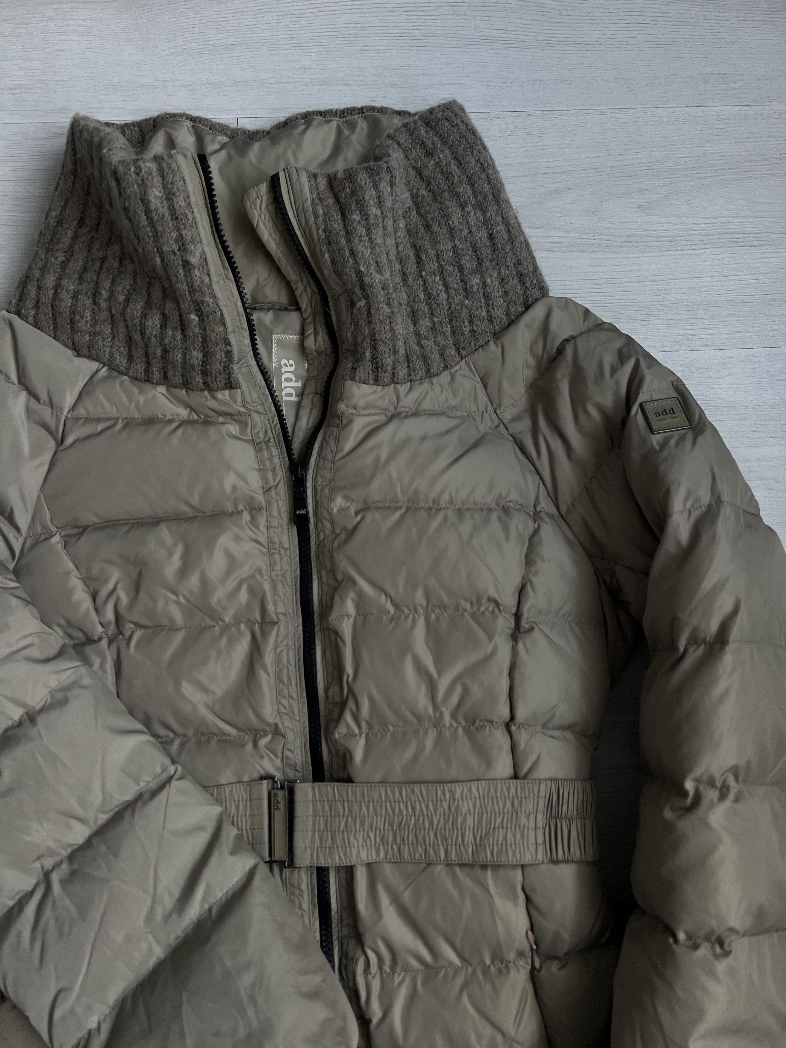 Add ADD Down Beige Quilted Knee-Length Coat Parka Size M / US 6-8 / IT 42-44 - 2 Thumbnail