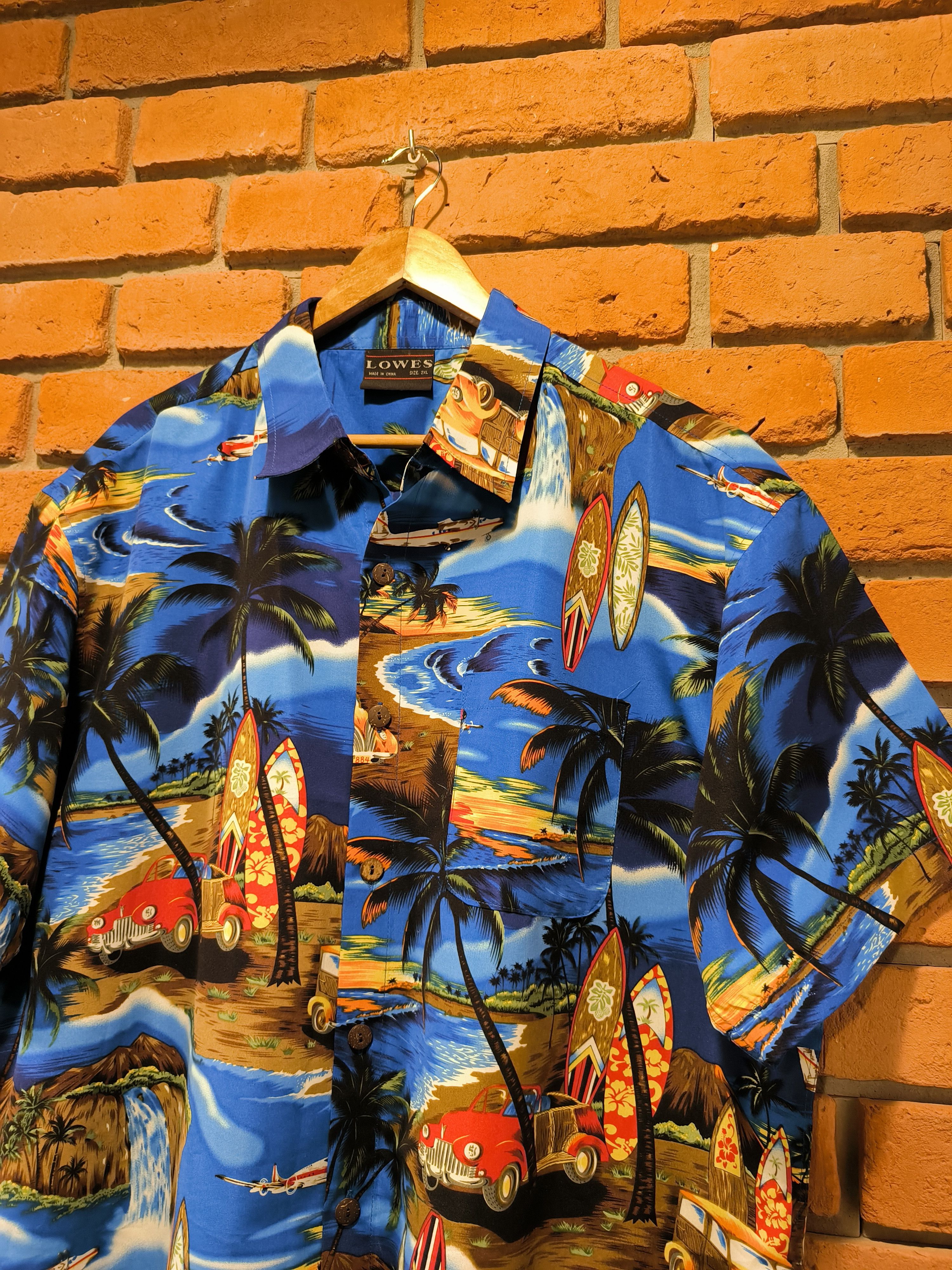 Vintage Vintage Lowes Hawaiian Shirt Short Sleeve Button-Up Print Size US XXL / EU 58 / 5 - 5 Thumbnail