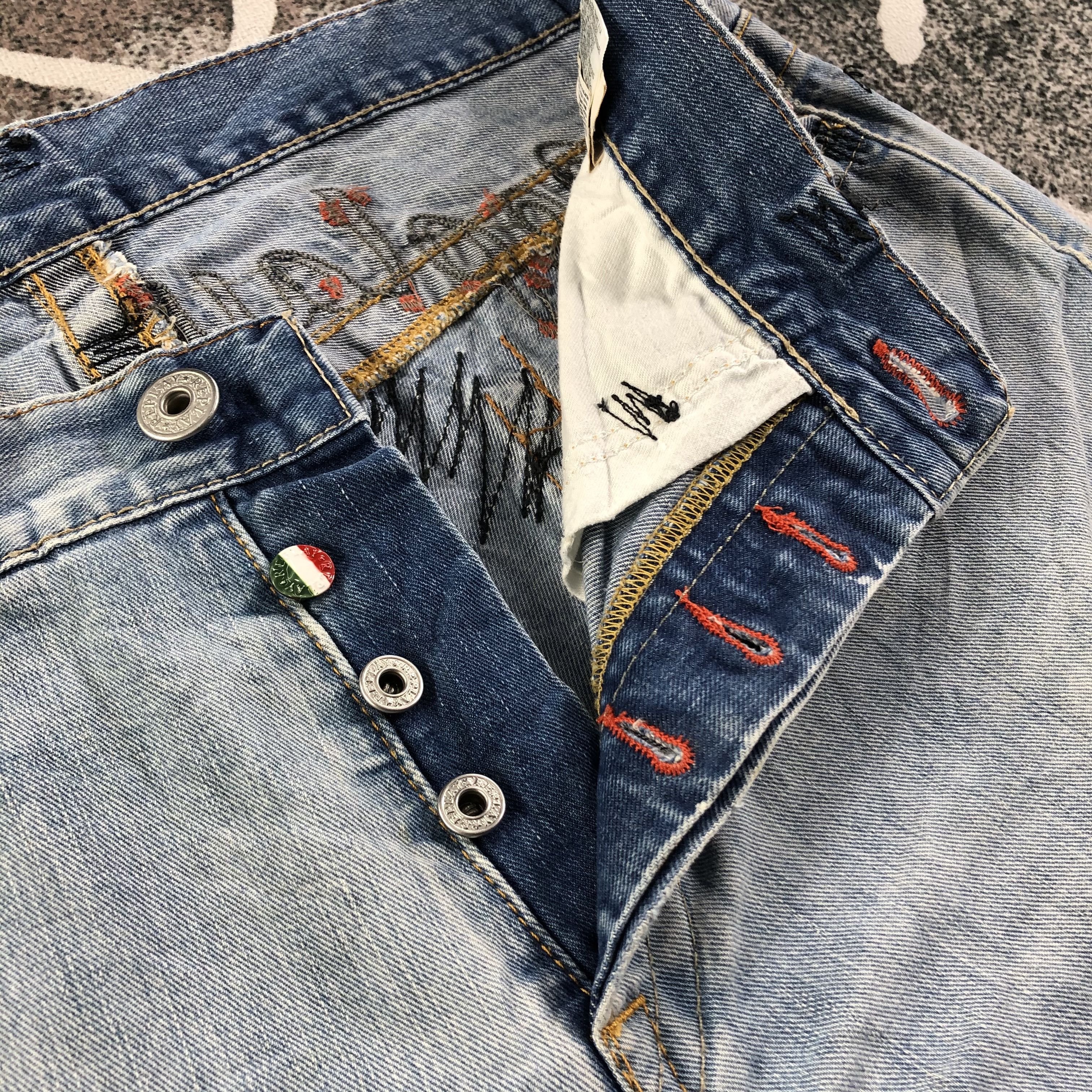 Replay Reply Jeans Patchwork Medium Wash Denim KJ1733 Size US 31 - 8 Thumbnail