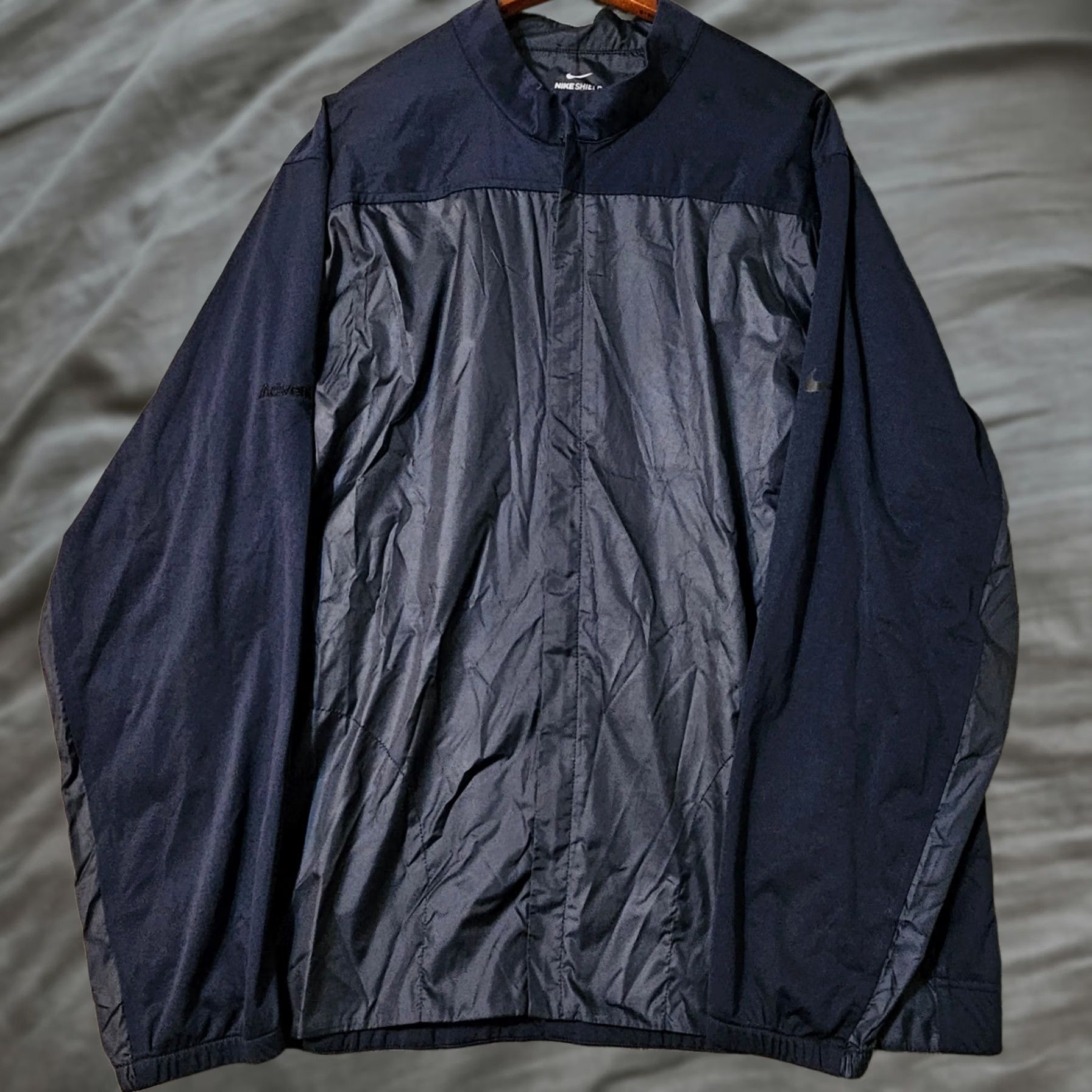 Nike Nike Shield Golf Jacket Mens Size 2XL Navy Blue Full Zip Lightweight 892274-010 Size US XXL / EU 58 / 5 - 1 Thumbnail