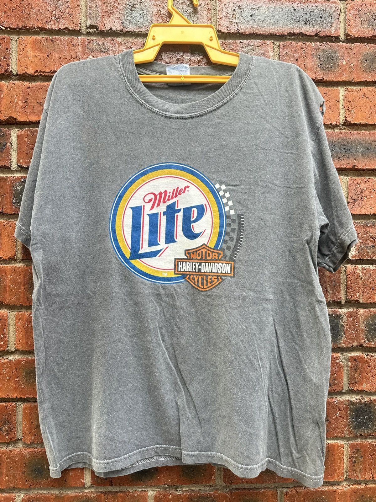 Harley Davidson Vintage Miller Lite Harley Davidson Faded Tee Size US L / EU 52-54 / 3 - 1 Thumbnail