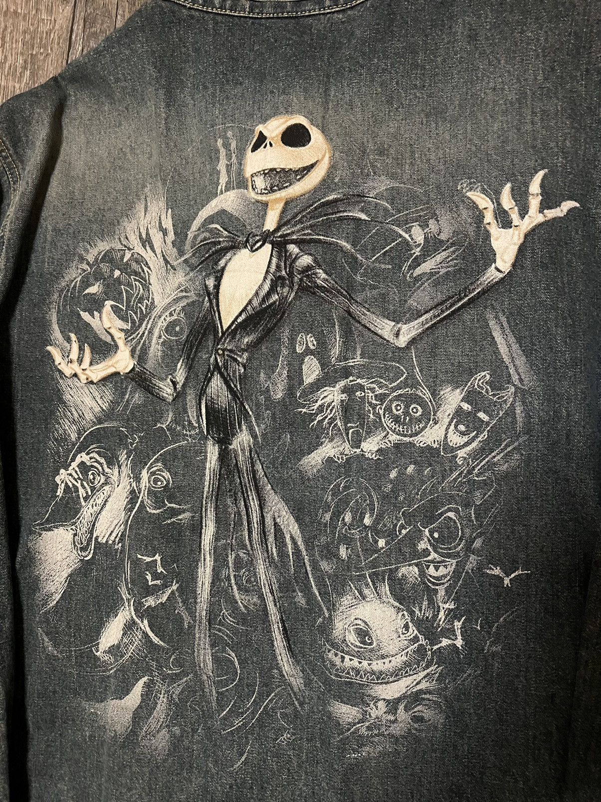Disney × Vintage Vintage Disney Nightmare Before Christmas Denim Jacket Size US M / EU 48-50 / 2 - 2 Thumbnail