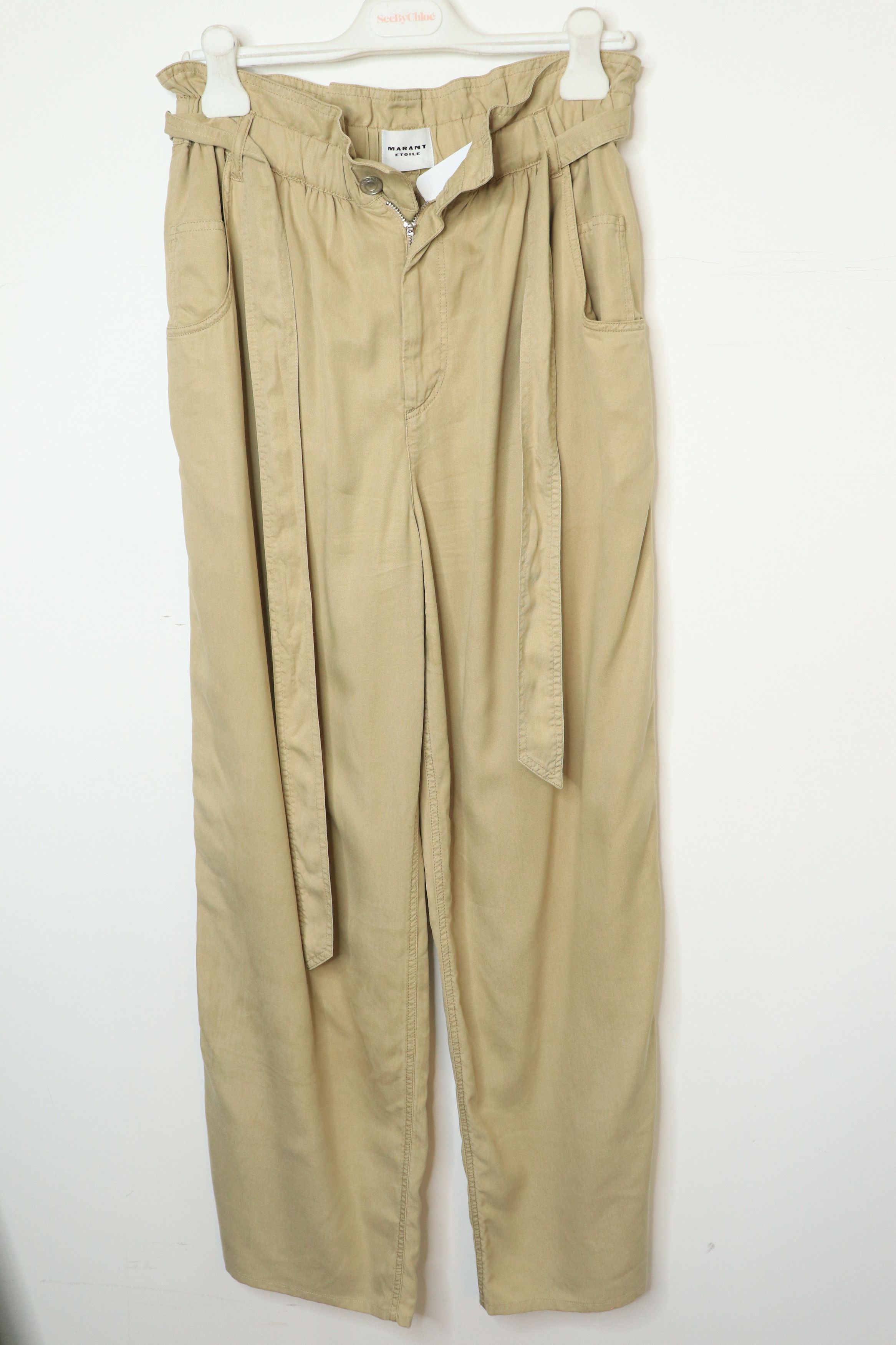 Other Light khaki Priana belted trousers - UK 10 Size 28" / US 6 / IT 42 - 1 Thumbnail