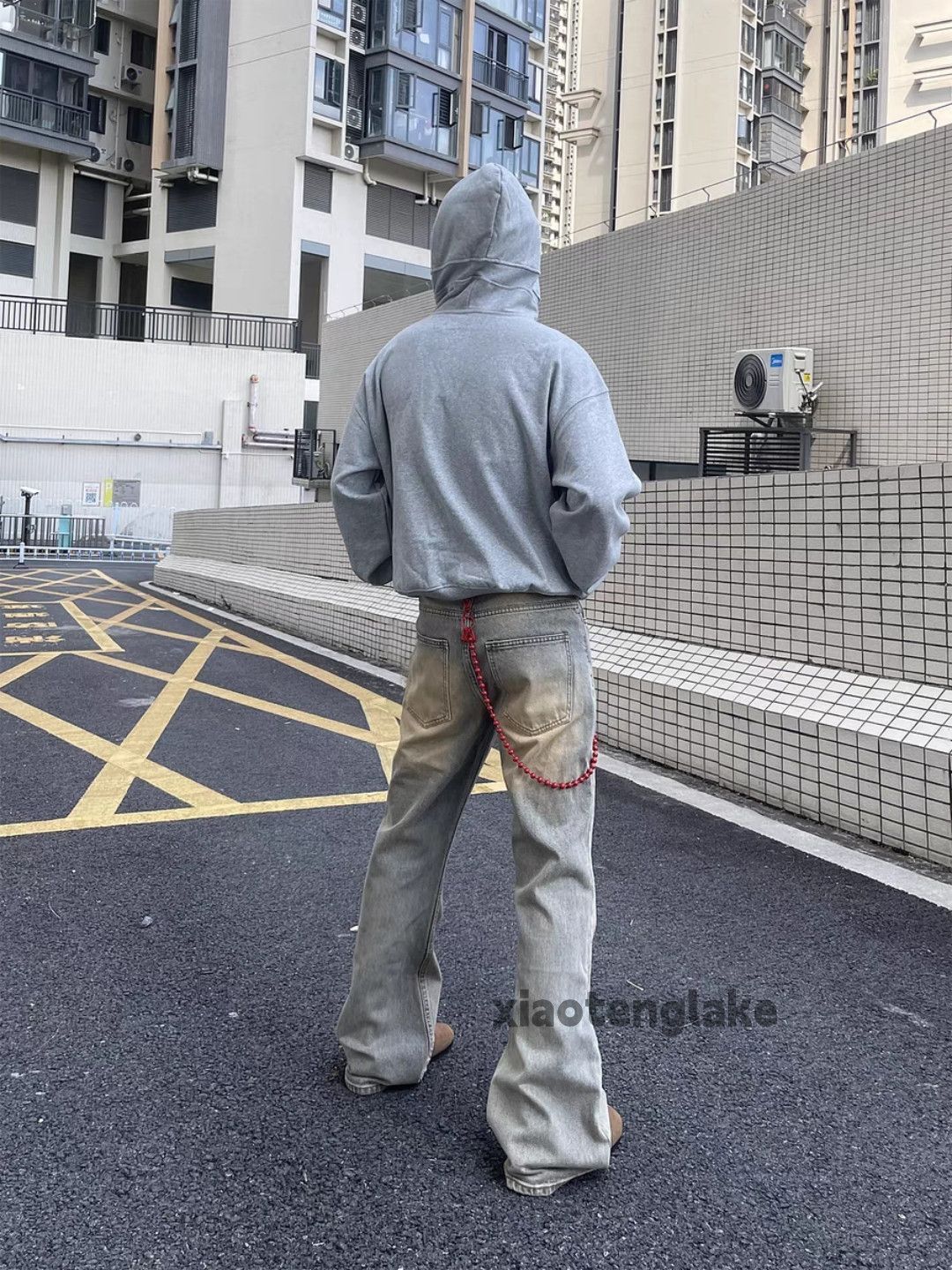 Jean × Vintage Washed faded rusty stain grunge flared yuppie jeans Size US 32 / EU 48 - 5 Thumbnail